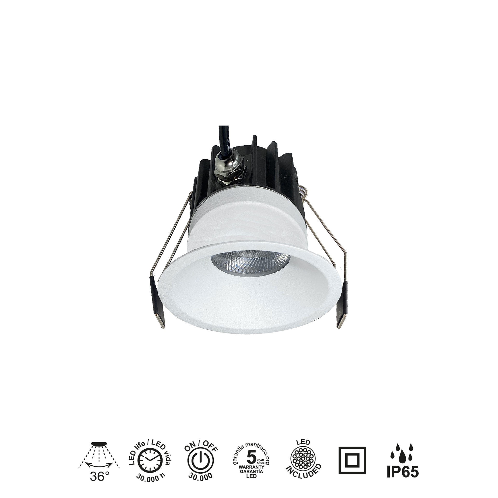 ROMBOK * RECESSED LED CCT WHITE 12W IP65
