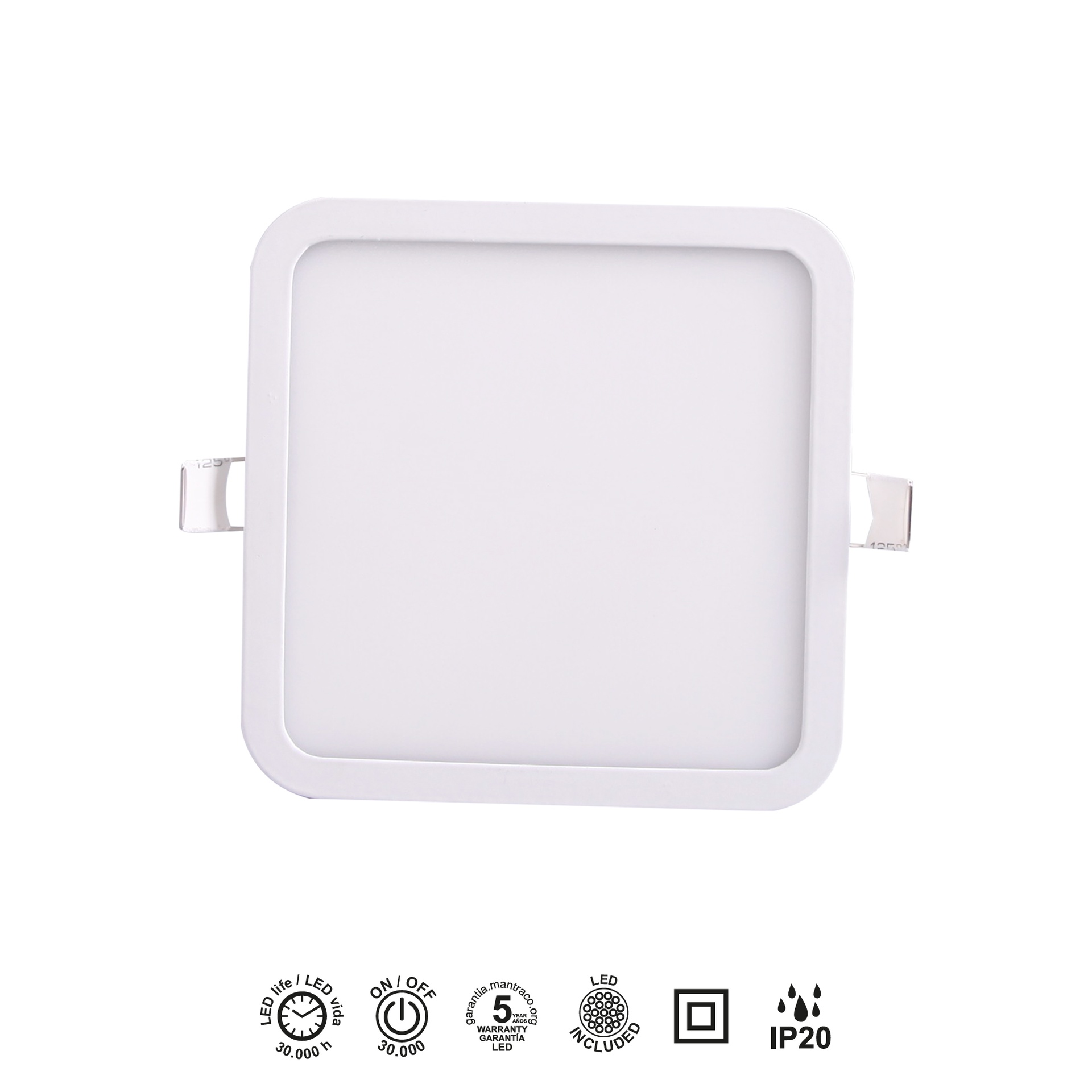 SAONA * DOWNLIGHT LED CARRÉ - 24W - 4000K