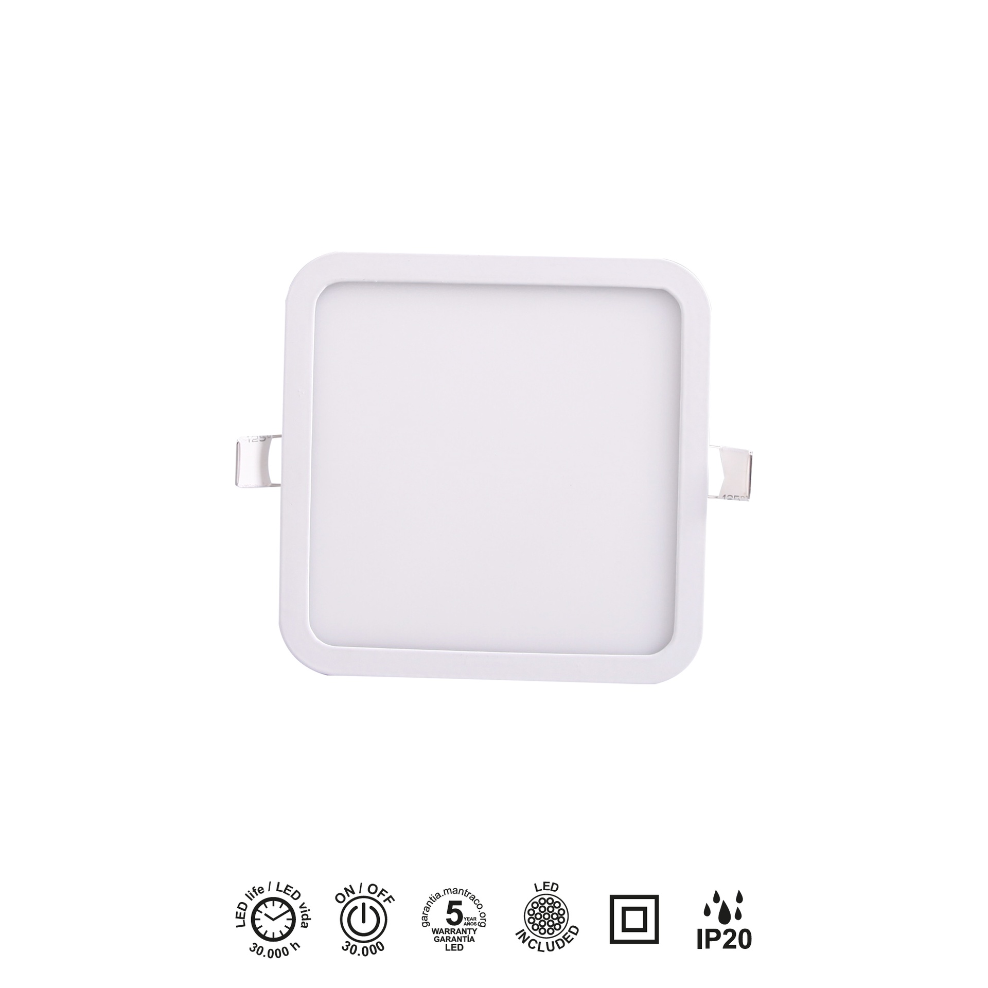 SAONA * DOWNLIGHT LED QUADRATO - 18W - 3000K