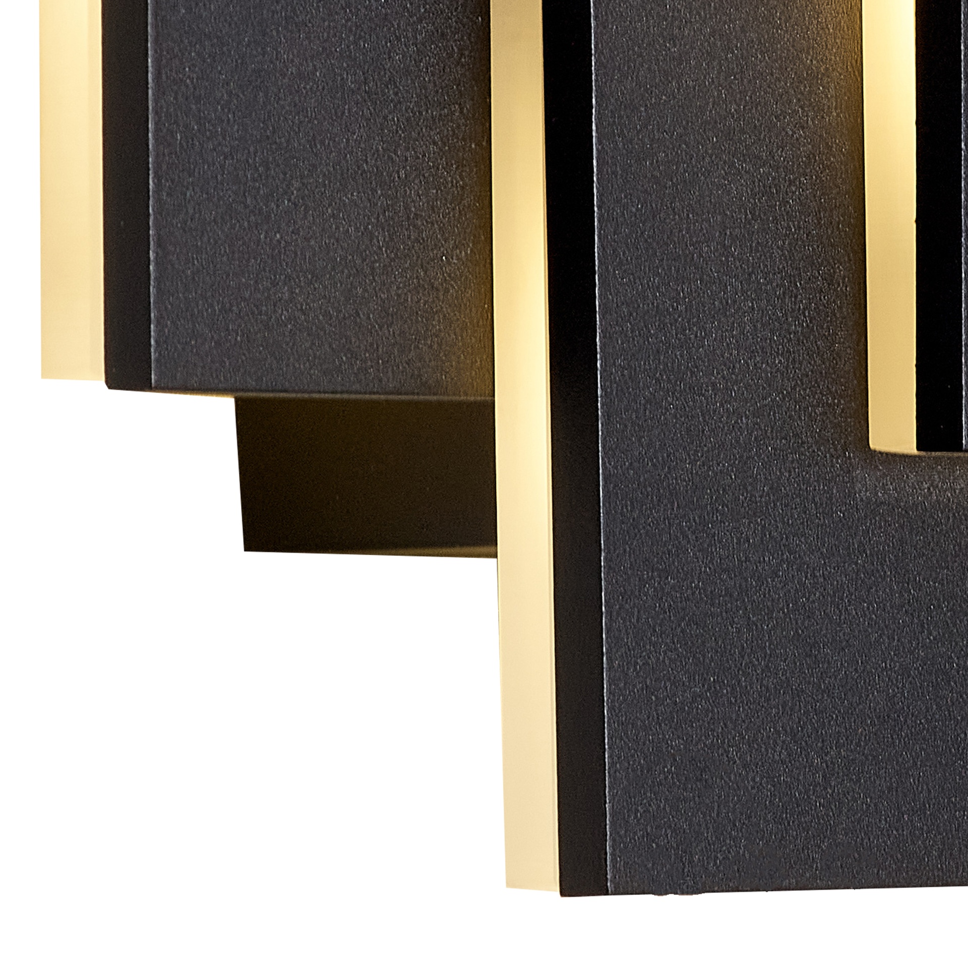 TAHITI XL * APPLIQUE MEDIA LED QUADRATOS 12W - NERO - 3000K