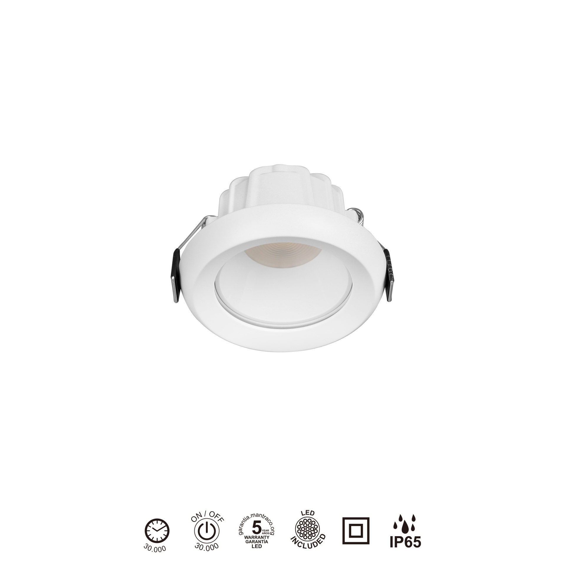 TAMPA * SPOT ENCASTRE IP65 8W CCT  Blanc