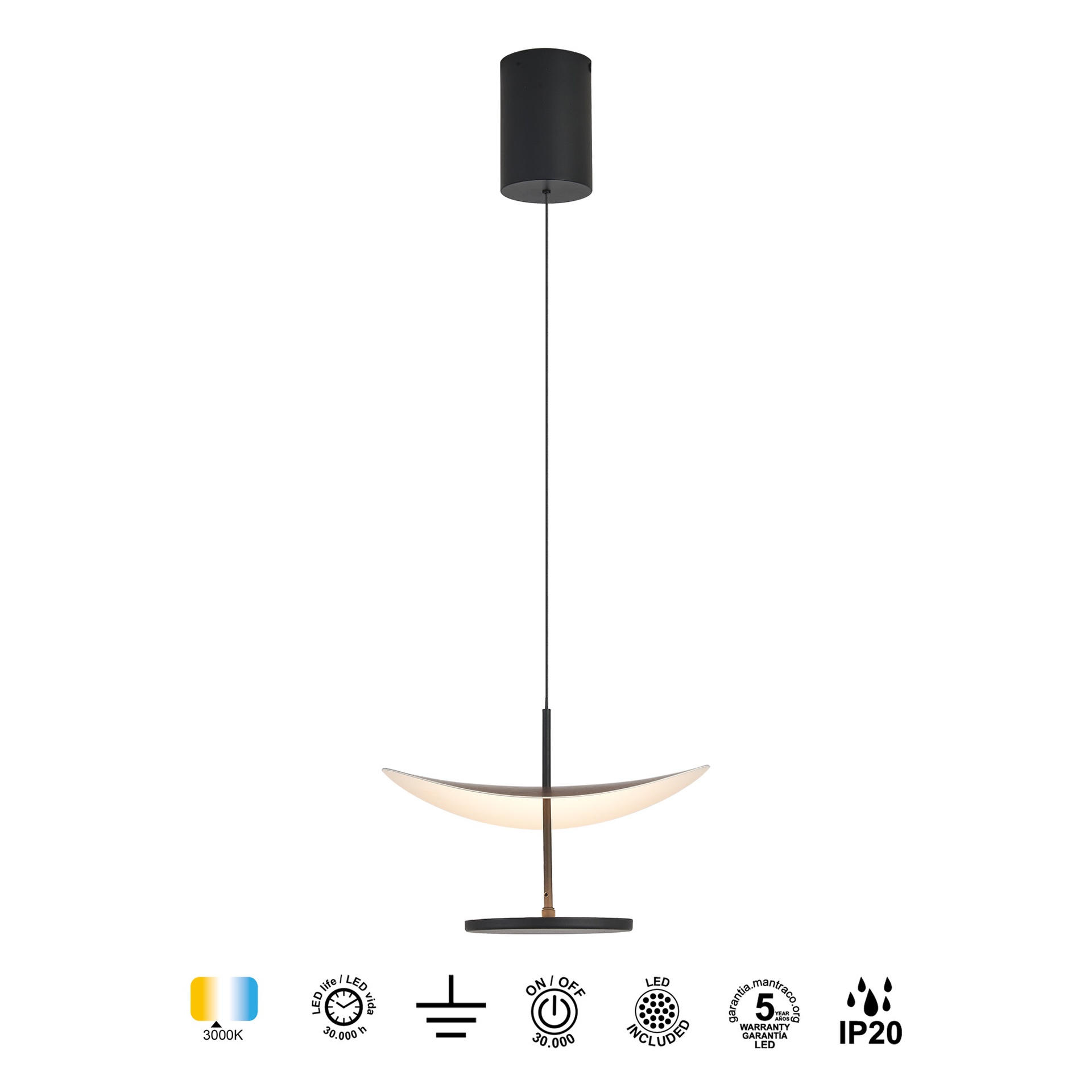 ABISAL * Pendant light LED 1 lights 18W CCT 2700-5700K