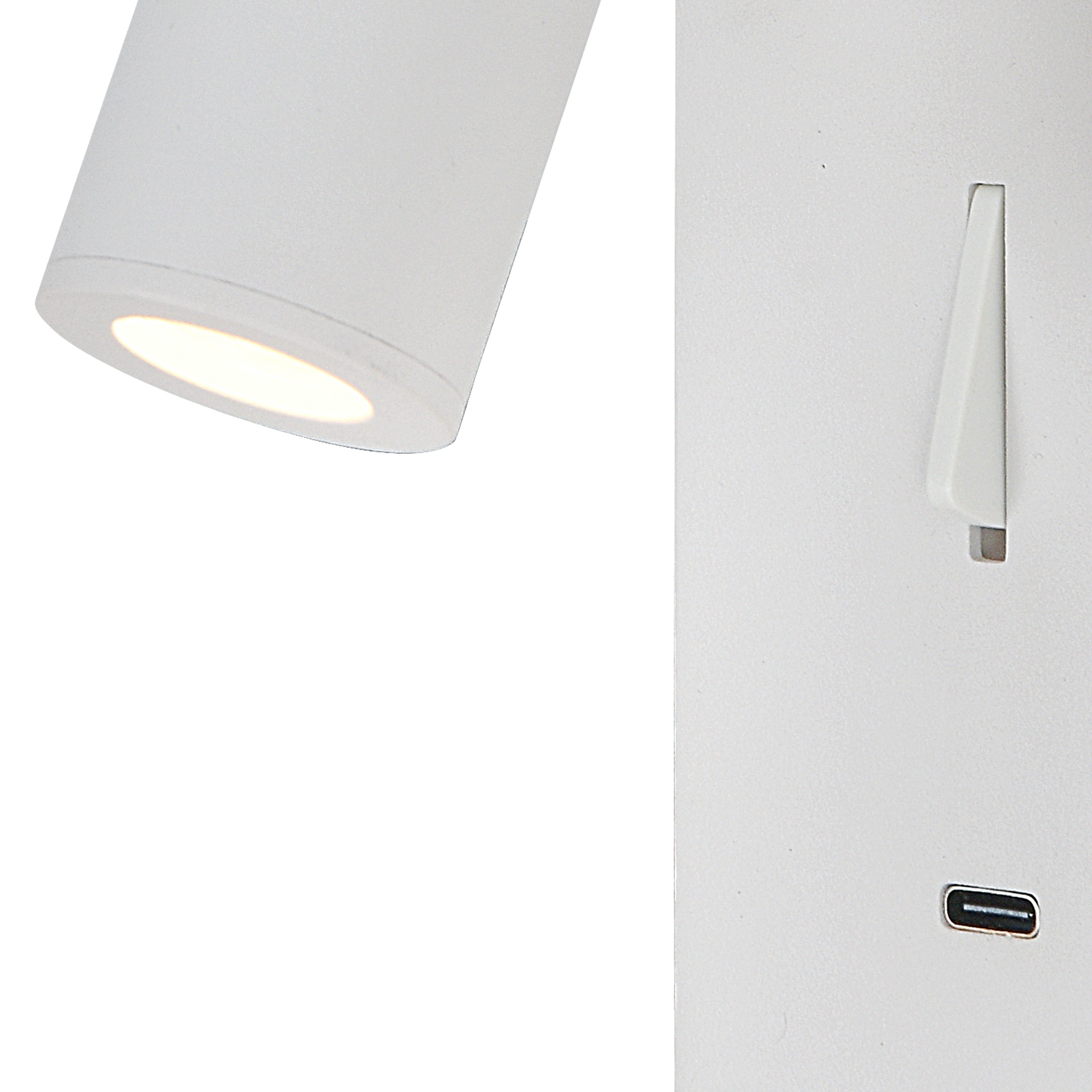 TARIFA III * APPLIQUE LETTORE LED 3W 3000K BIANCO TYPE-C CARICATORE