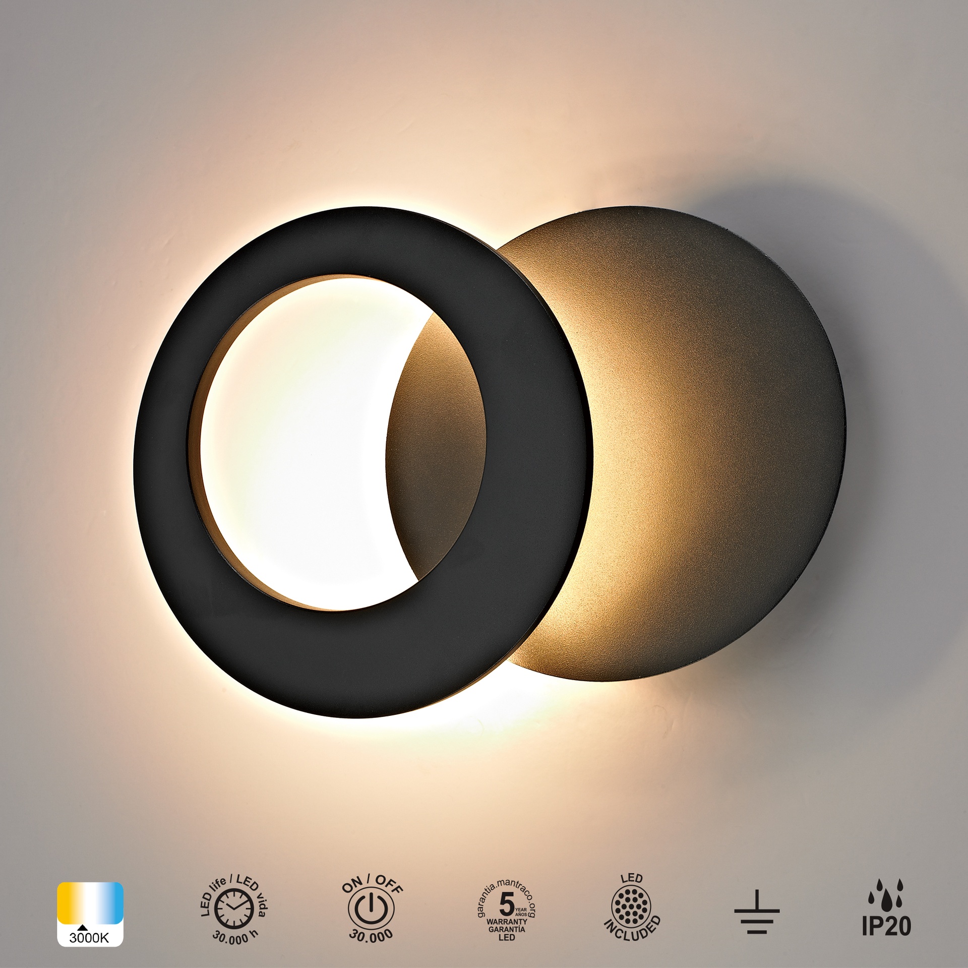 Toronto · Luminarias de pared · Black