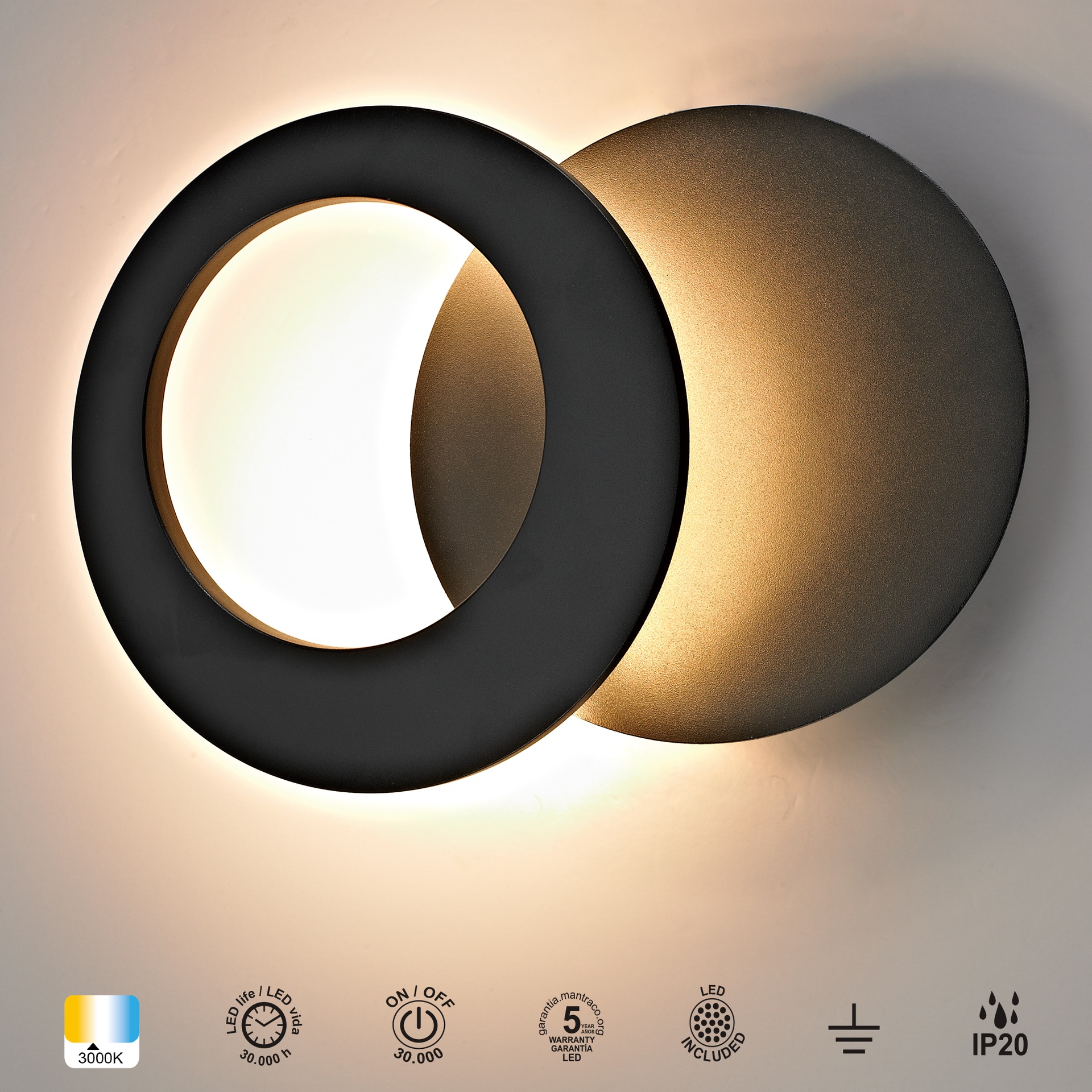 Toronto · Luminarias de pared · Black