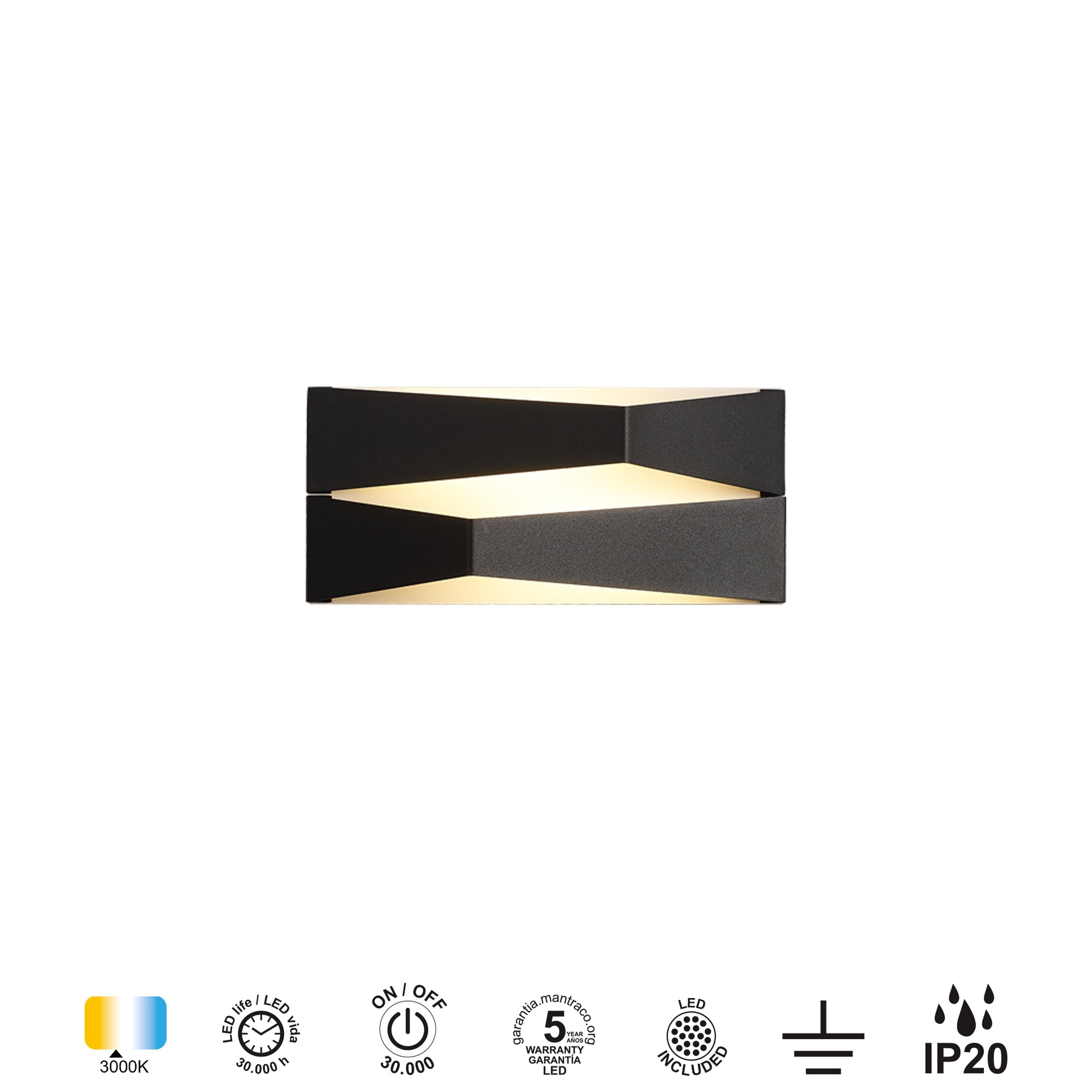 Fuji · Luminaires muraux · Noir