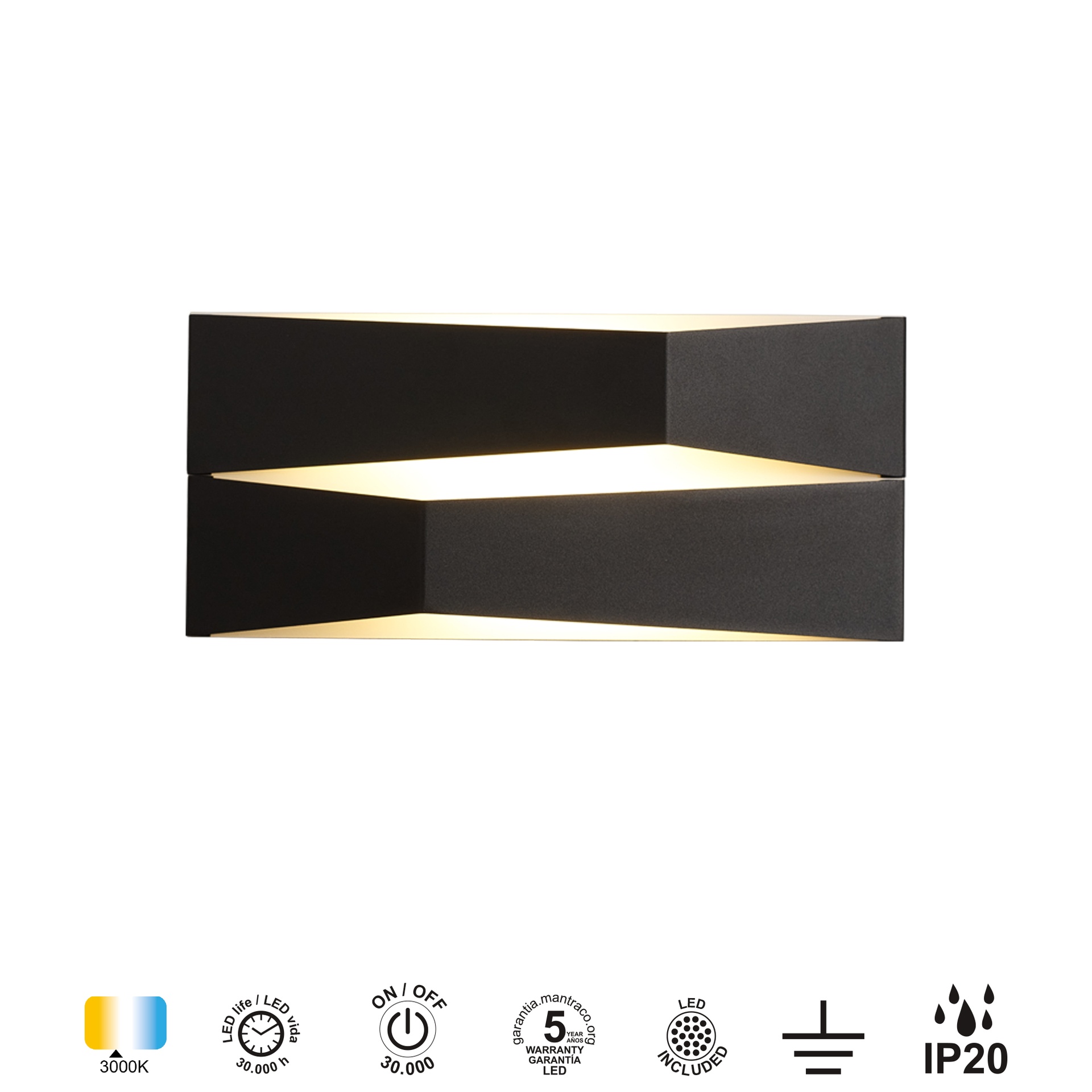 Fuji · Luminaires muraux · Noir