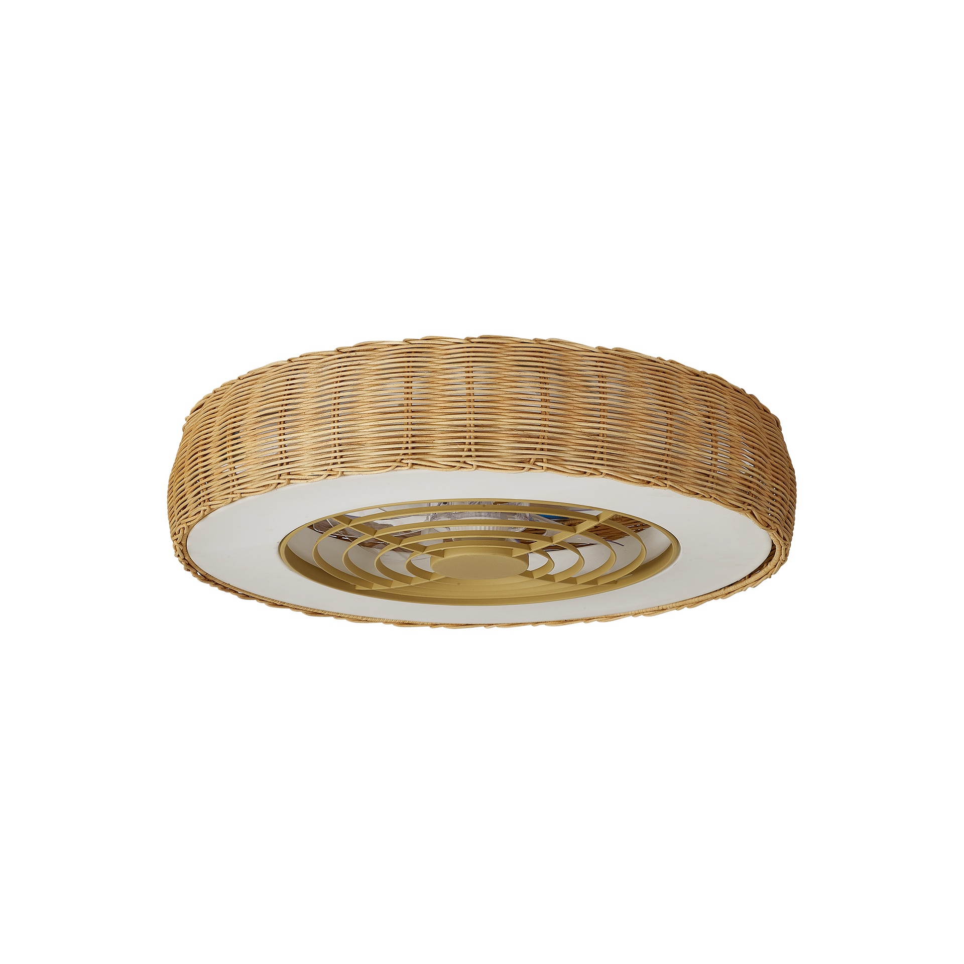 KILIMANJARO * FAN LED CEILING IP44 RATAN WITH REMOTE CONTROL