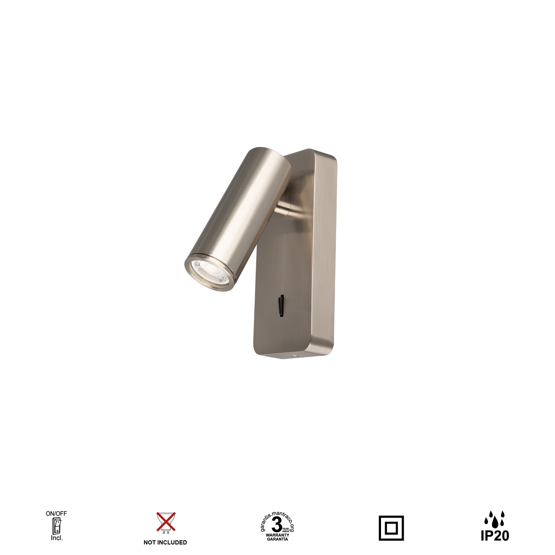 NOTTE * WALL LAMP LECTOR MINI GU10 - SATIN NICKEL