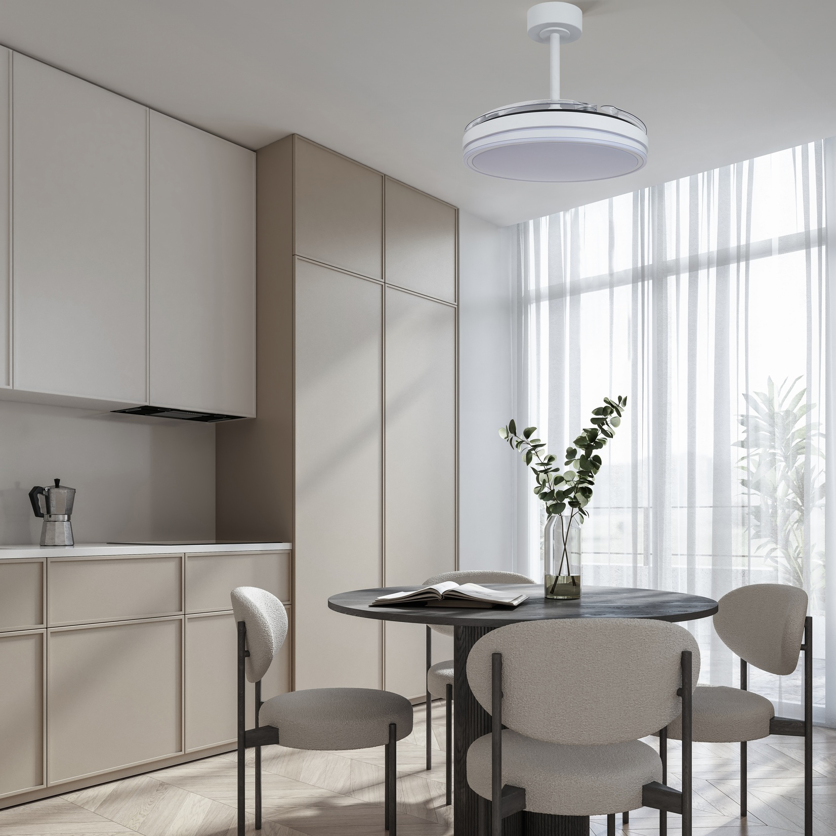 LUNA  S * FAN SMALL LED - WHITE