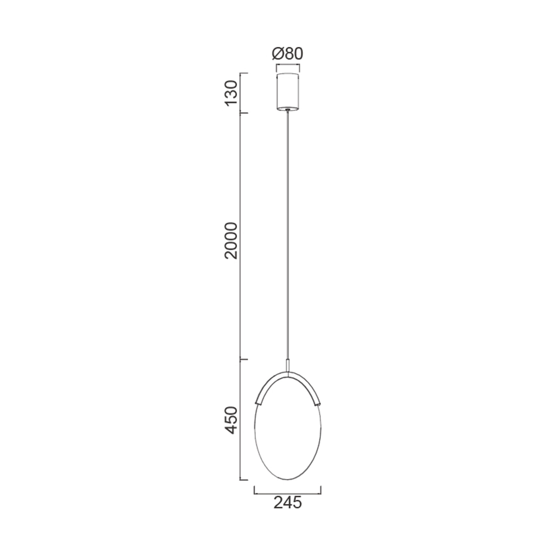 OASIS * PENDANT LAMP LED 12W GOLD - 1L - Dimmable TRIAC