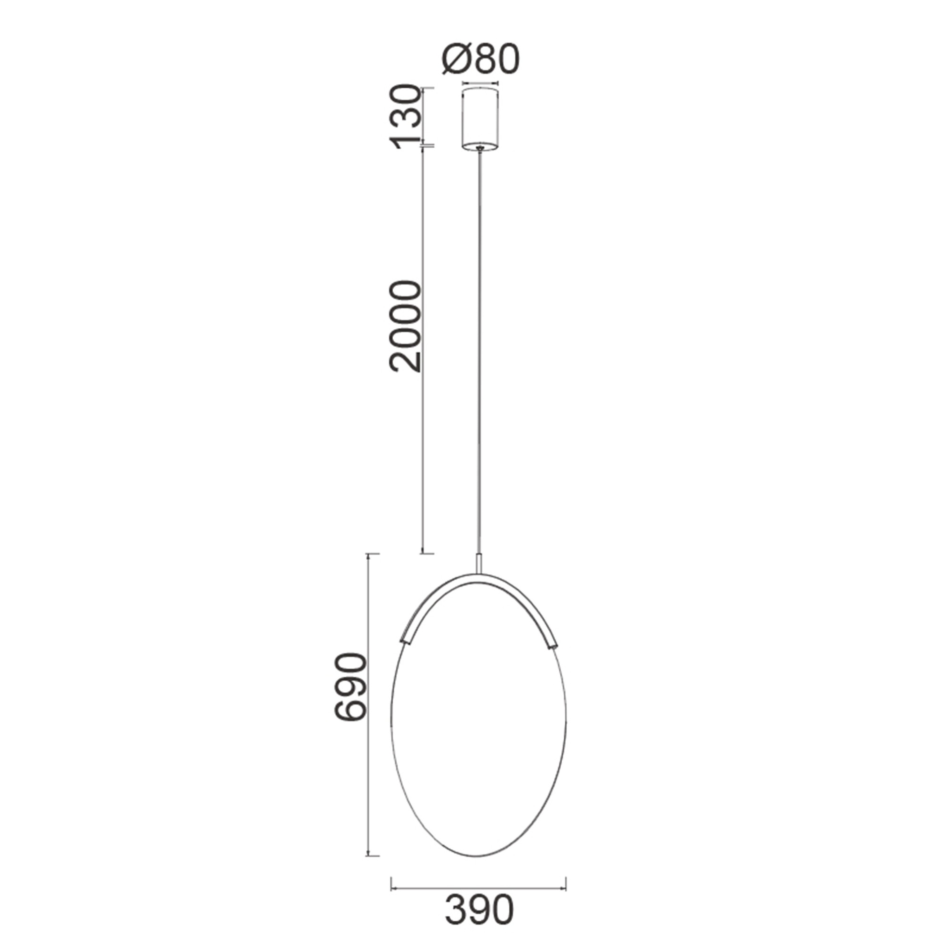 OASIS * PENDANT LAMP LED 15W GOLD - 1L - Dimmable TRIAC