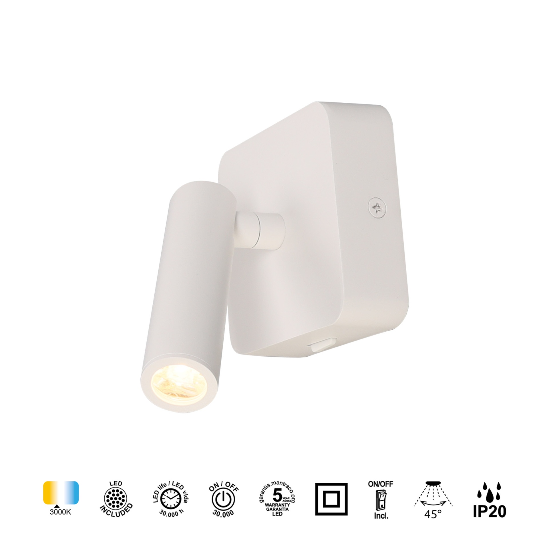 POPA * APPLIQUE LED  3W 3000K BIANCO