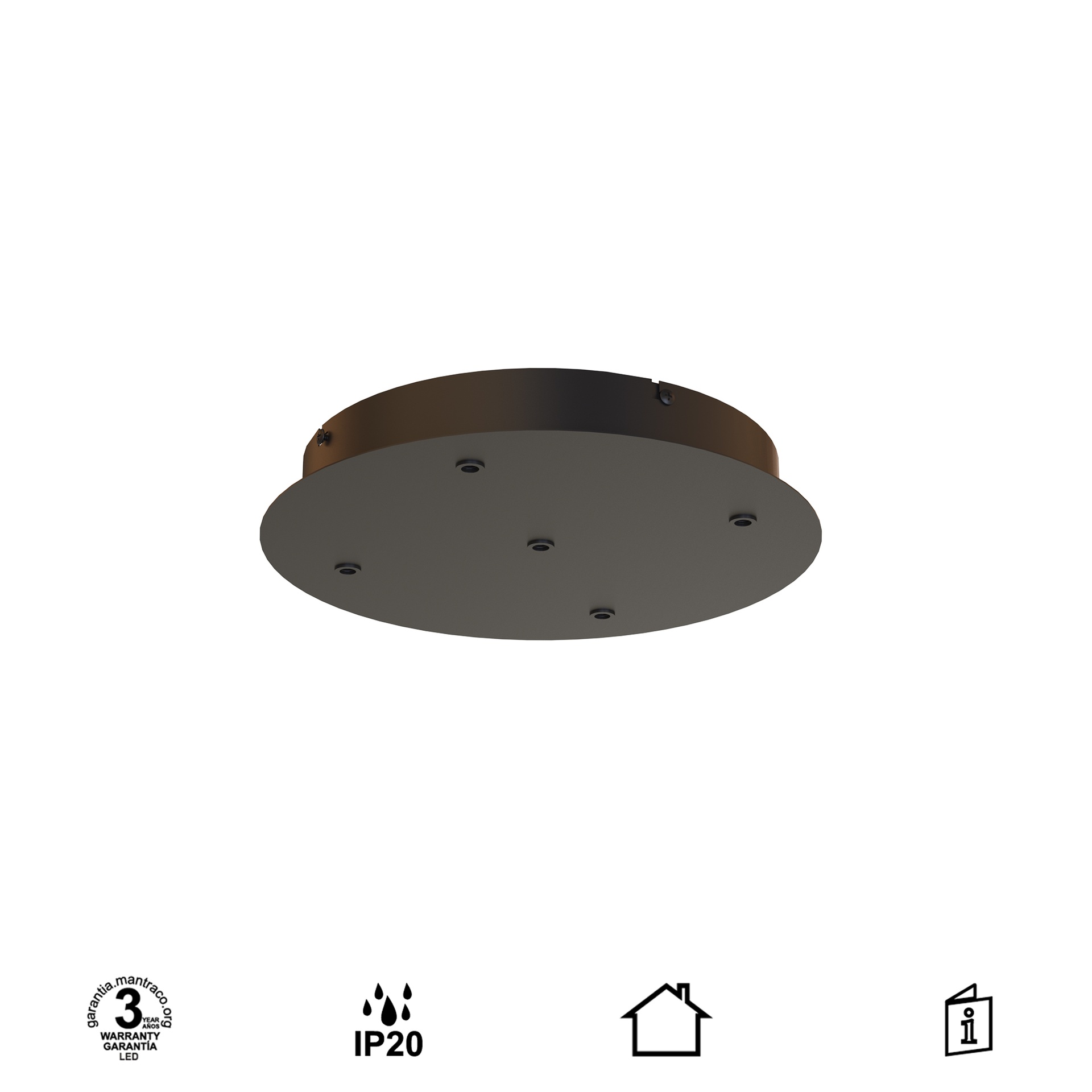 MODULAR LIGHT * PLATE 5L -  BLACK