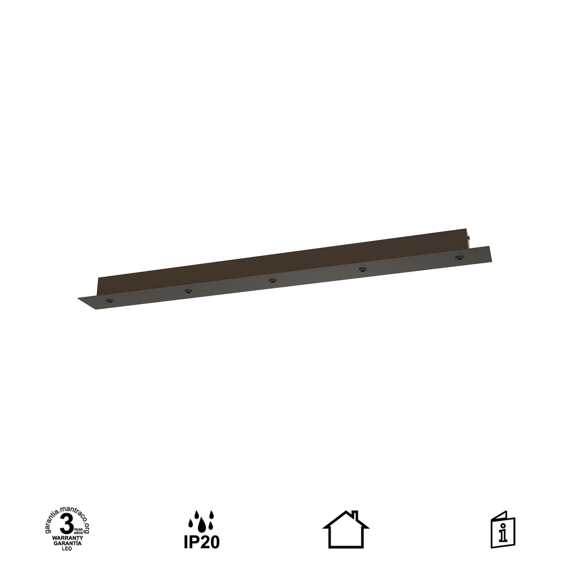 MODULAR LIGHT * PLATE LINE 5L -  BLACK