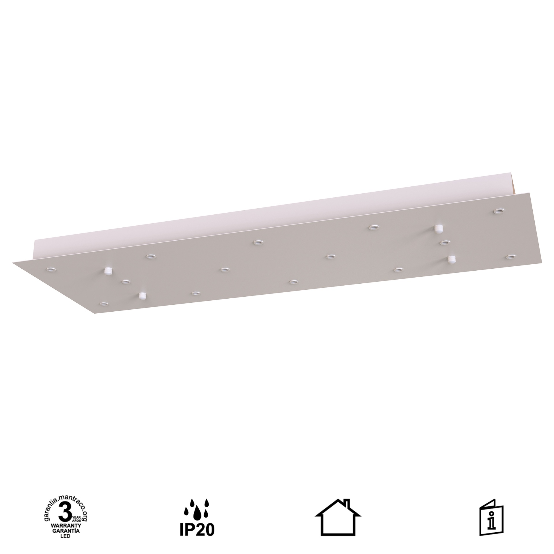 MODULAR LIGHT * ROSSONE RETTANGOLARE 14L -  BIANCO