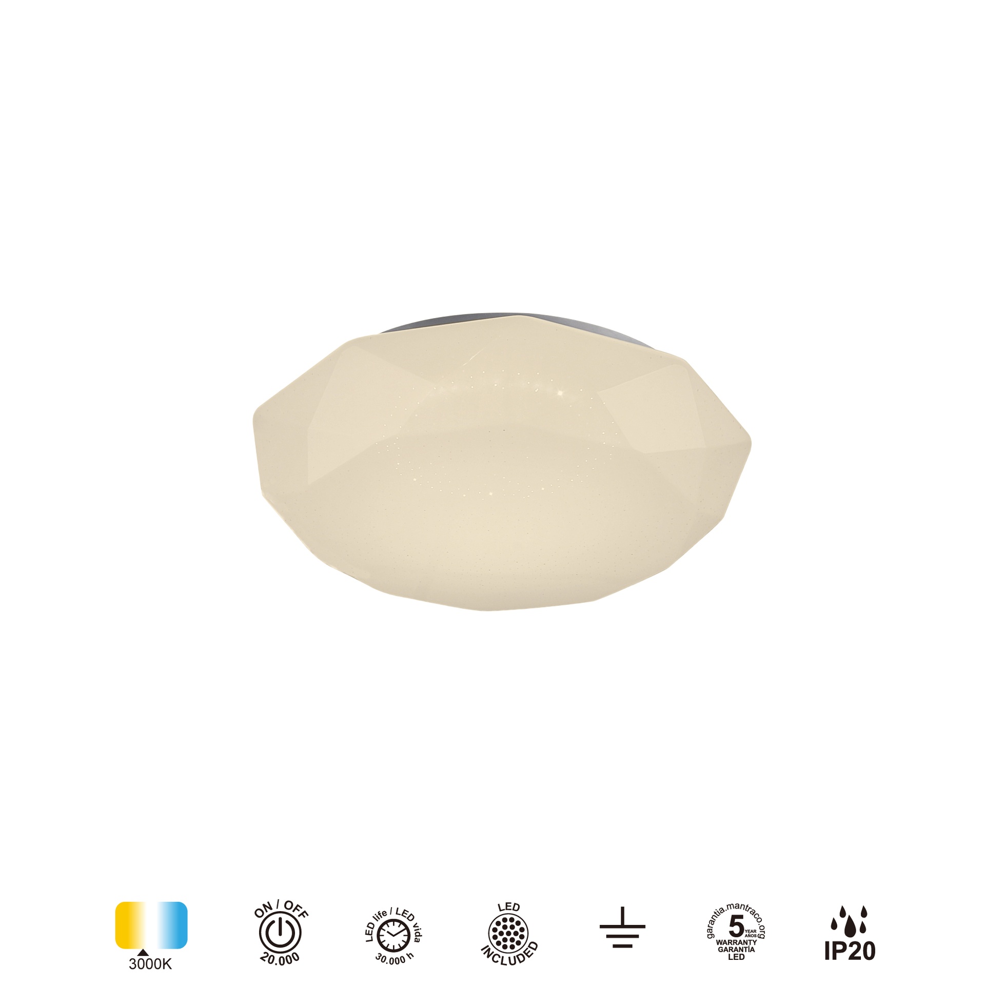 ***DES*** DIAMANTE II * CEILING 36W - 3000K