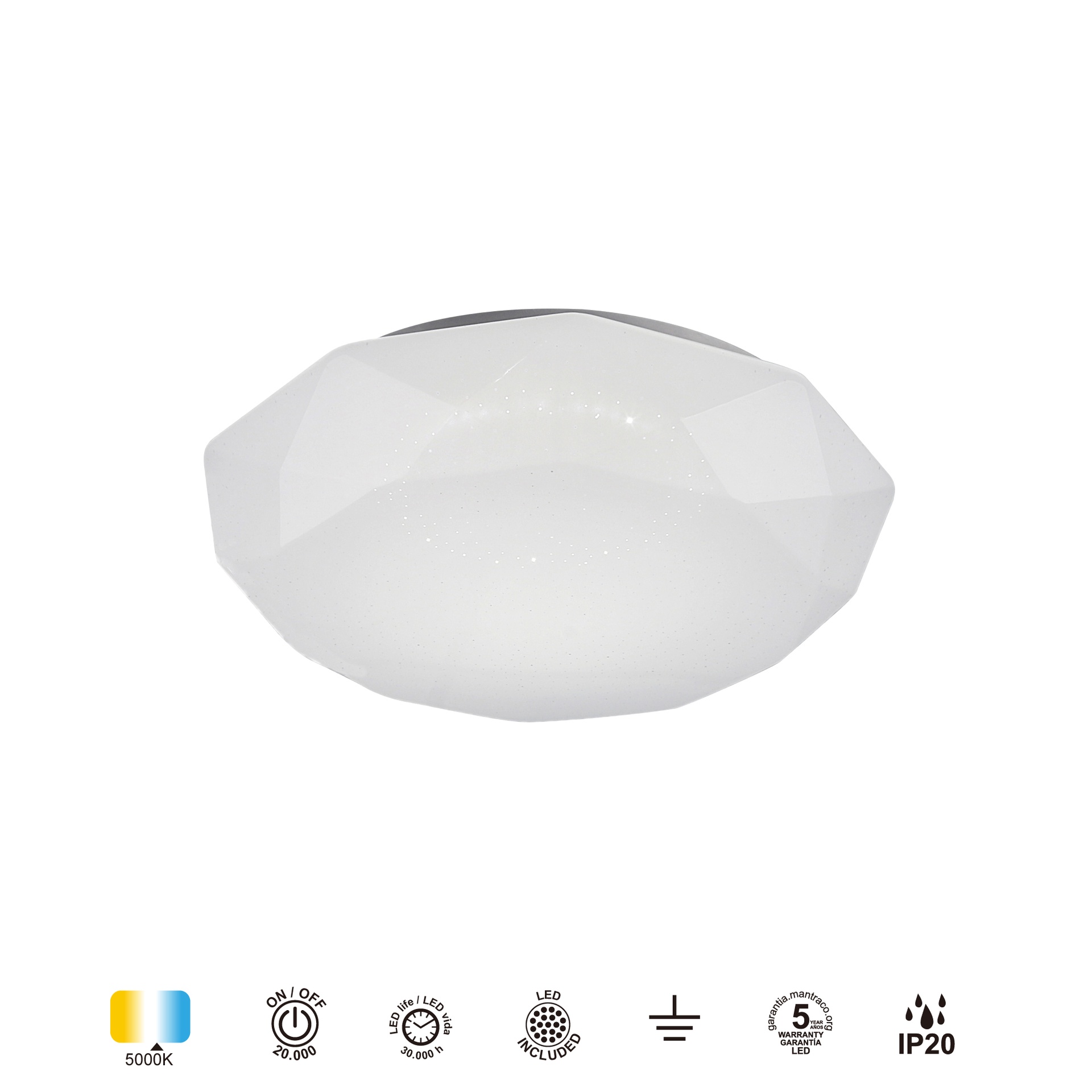 ***DES*** PLAFONNIER DIAMOND II * 54W - 5000K