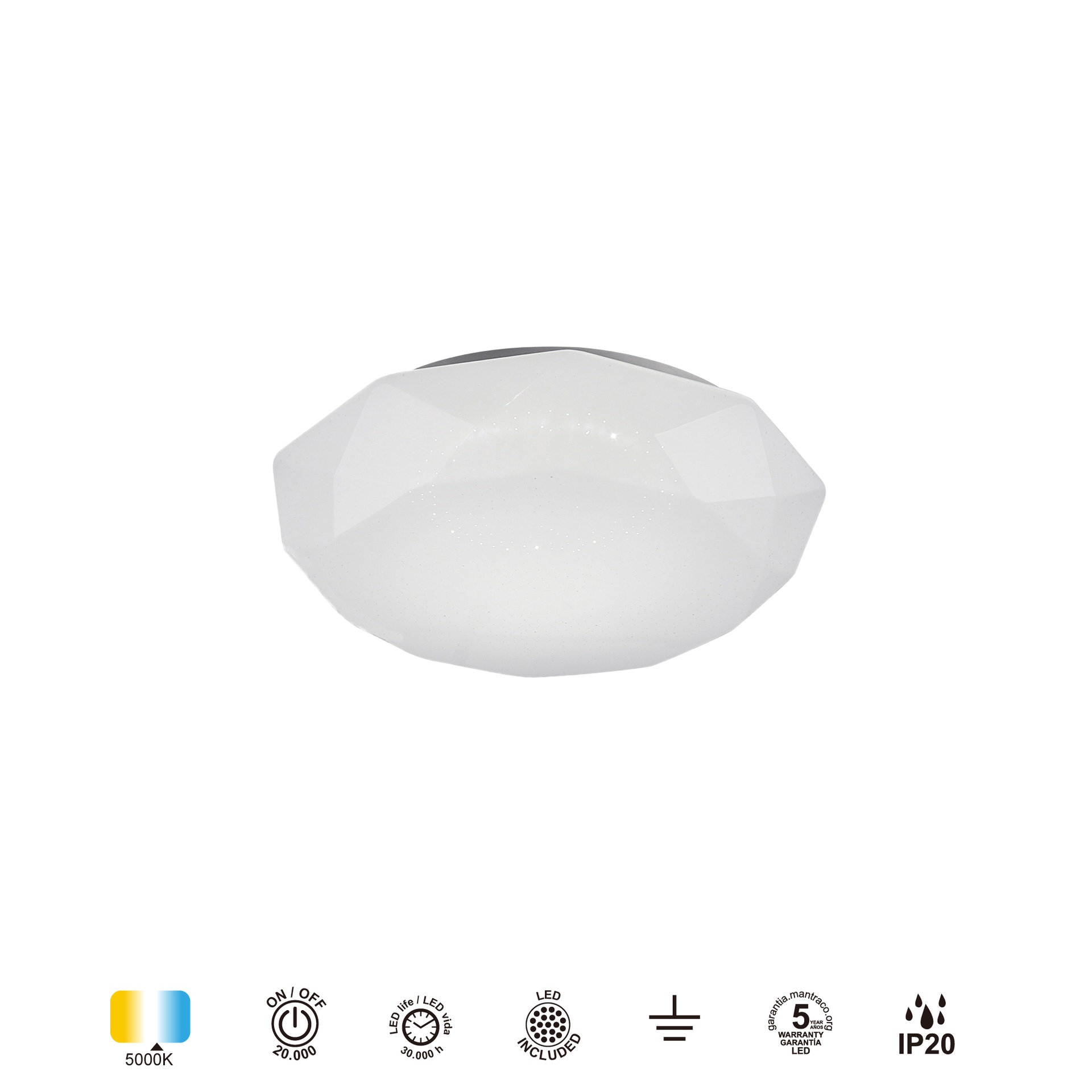 Diamante II · Plafonniers · Blanc