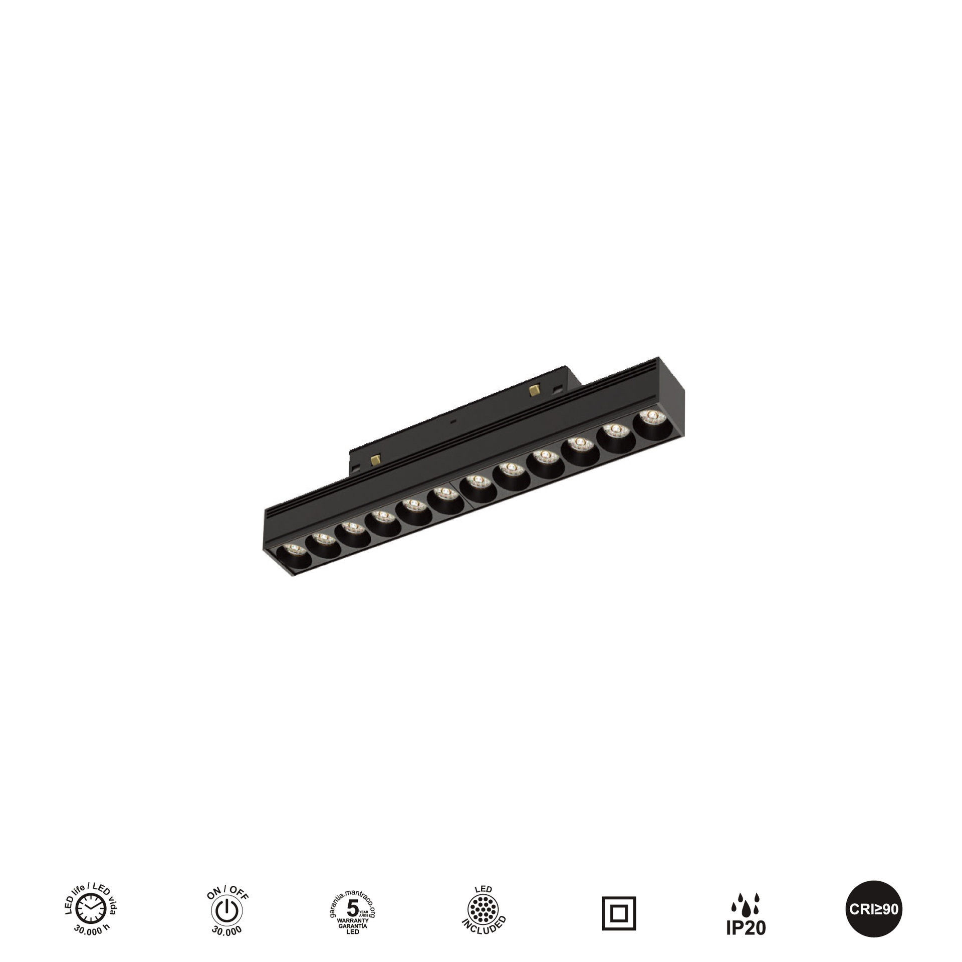 Luminarias Magneto · Magneto 48V · Black