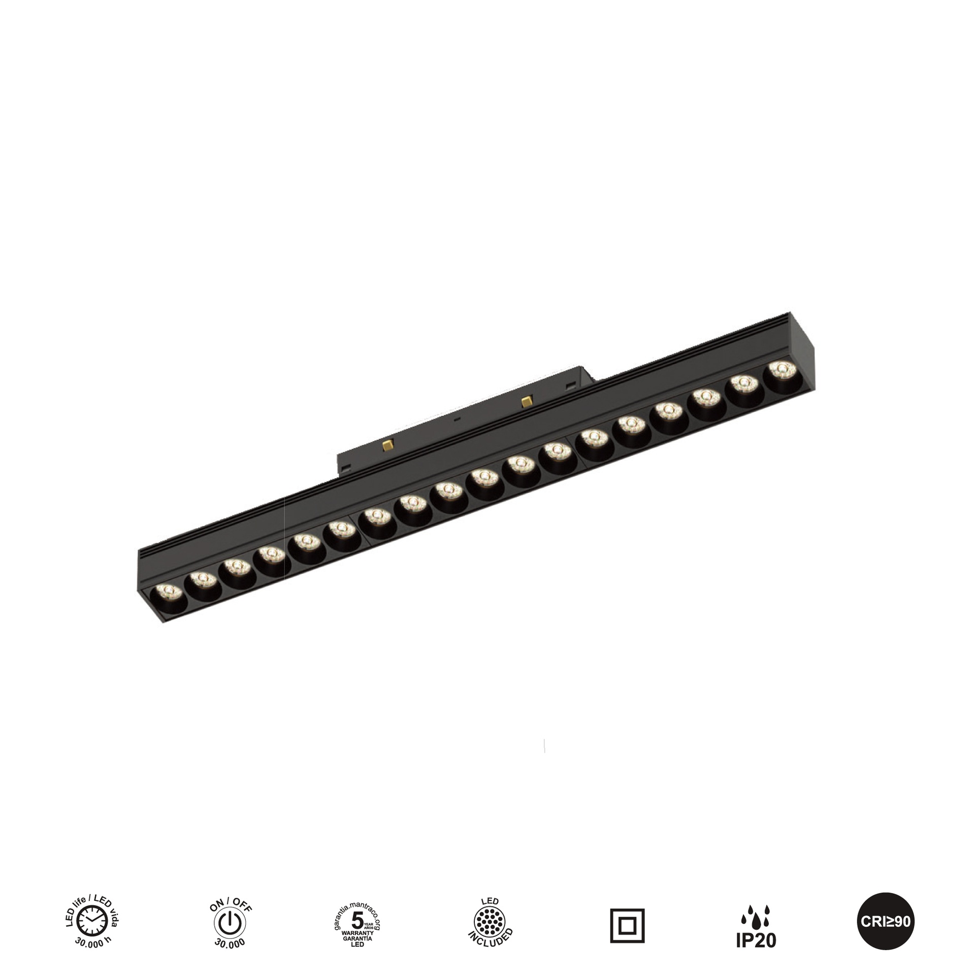 Luminarias Magneto · Magneto 48V · Black
