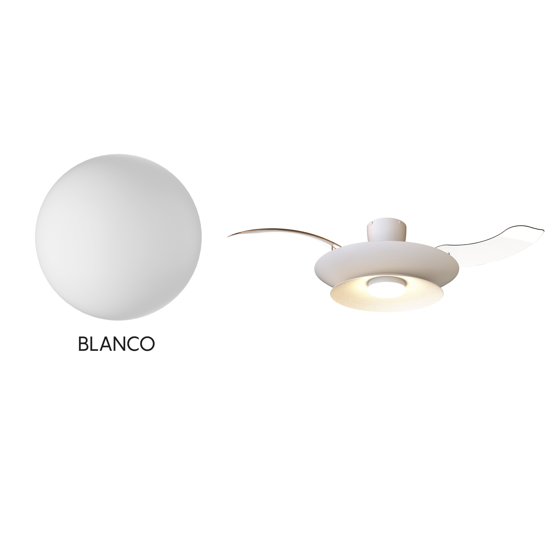 Patagonia · Ventilador de aspas desplegables con luz · Blanco