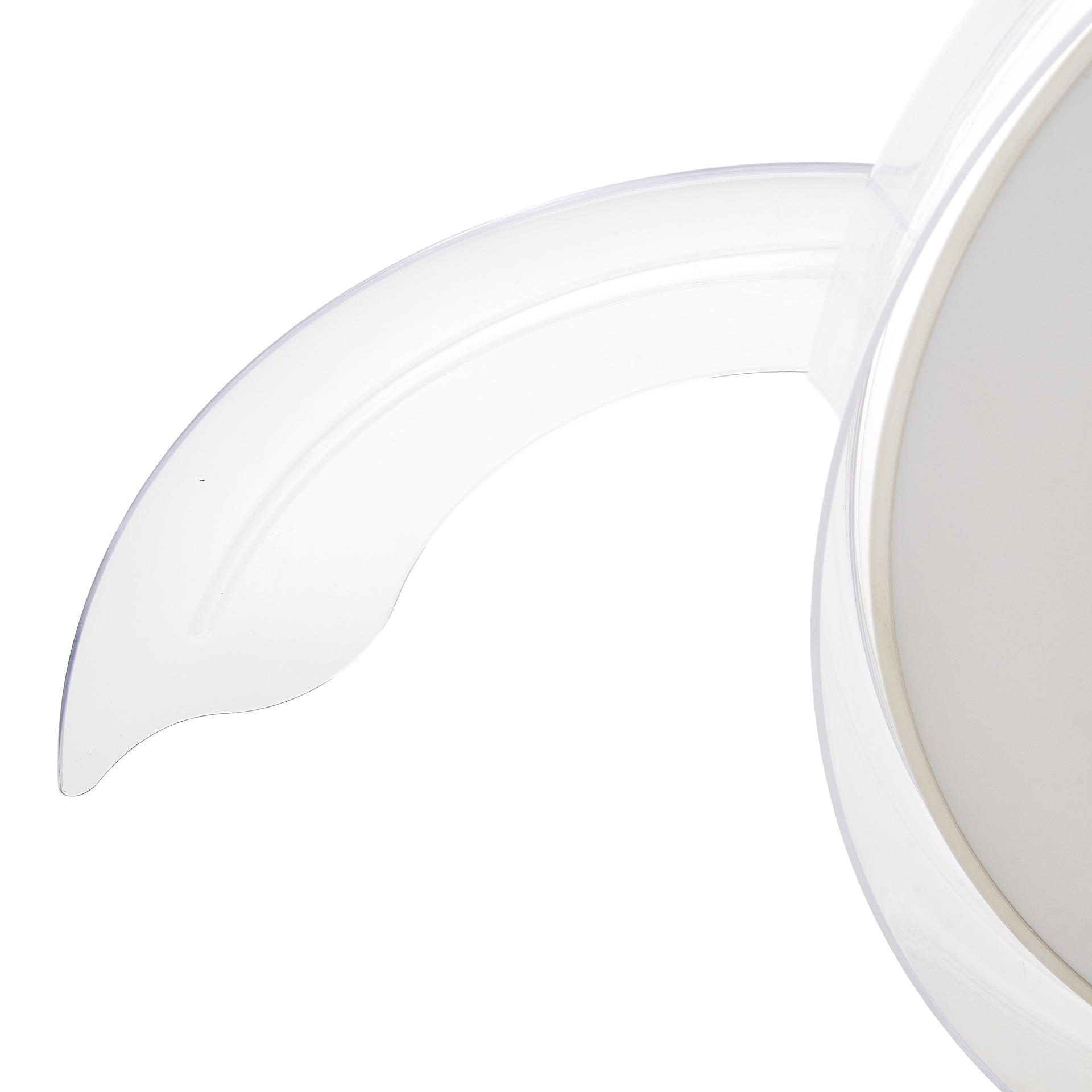 Glass Fan · Ventilador de aspas desplegables con luz · Blanco