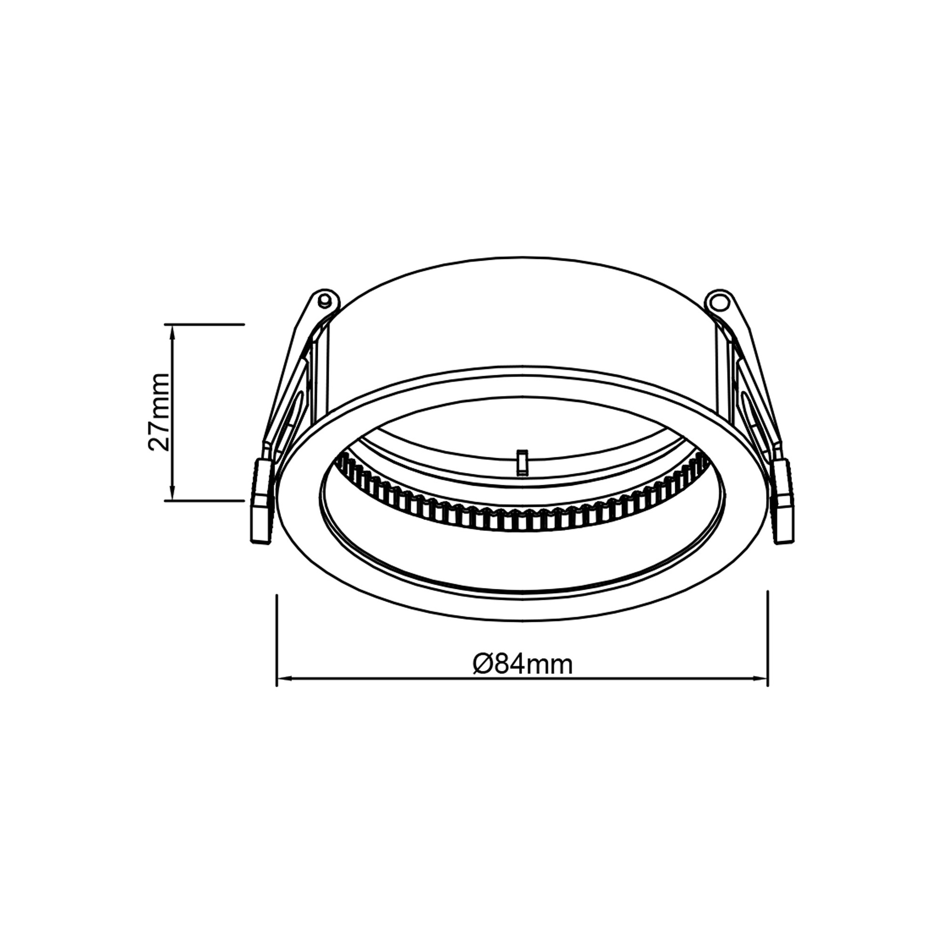 SUNRISE * RECESSED FRAME ROUND BLACK 14W