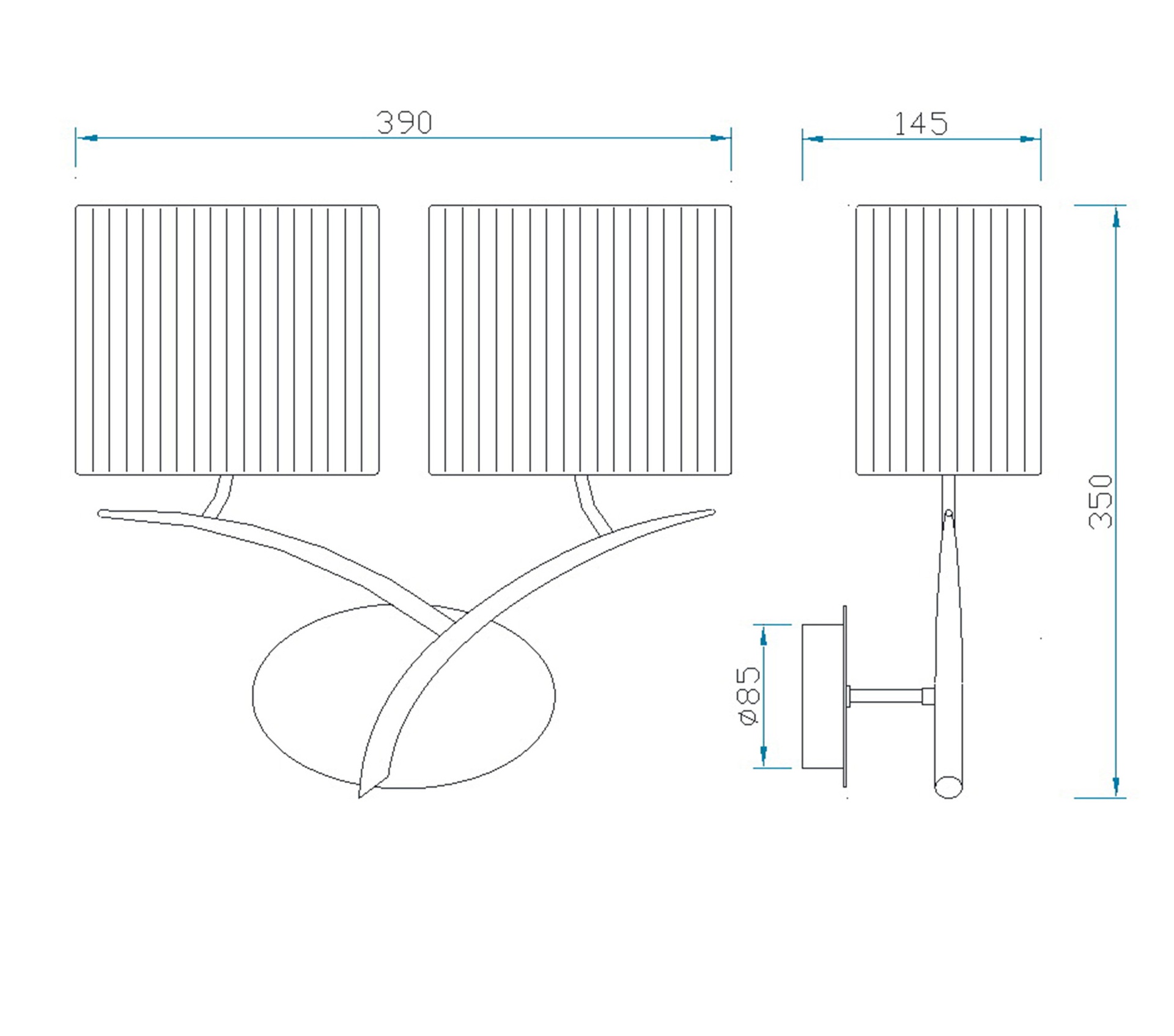 Eve · Luminaires muraux · Noir