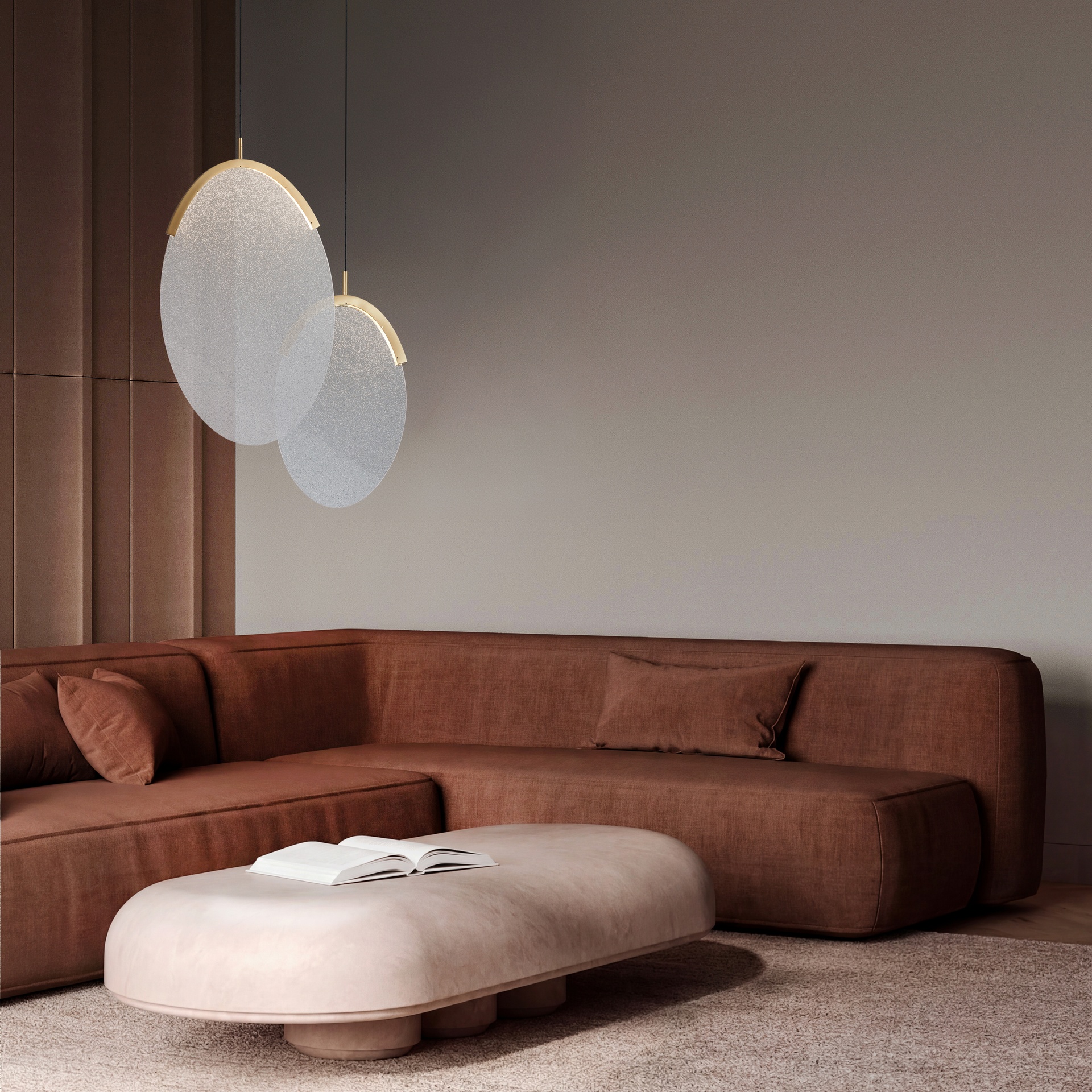 OASIS * PENDANT LAMP LED 12W GOLD - 1L - Dimmable TRIAC