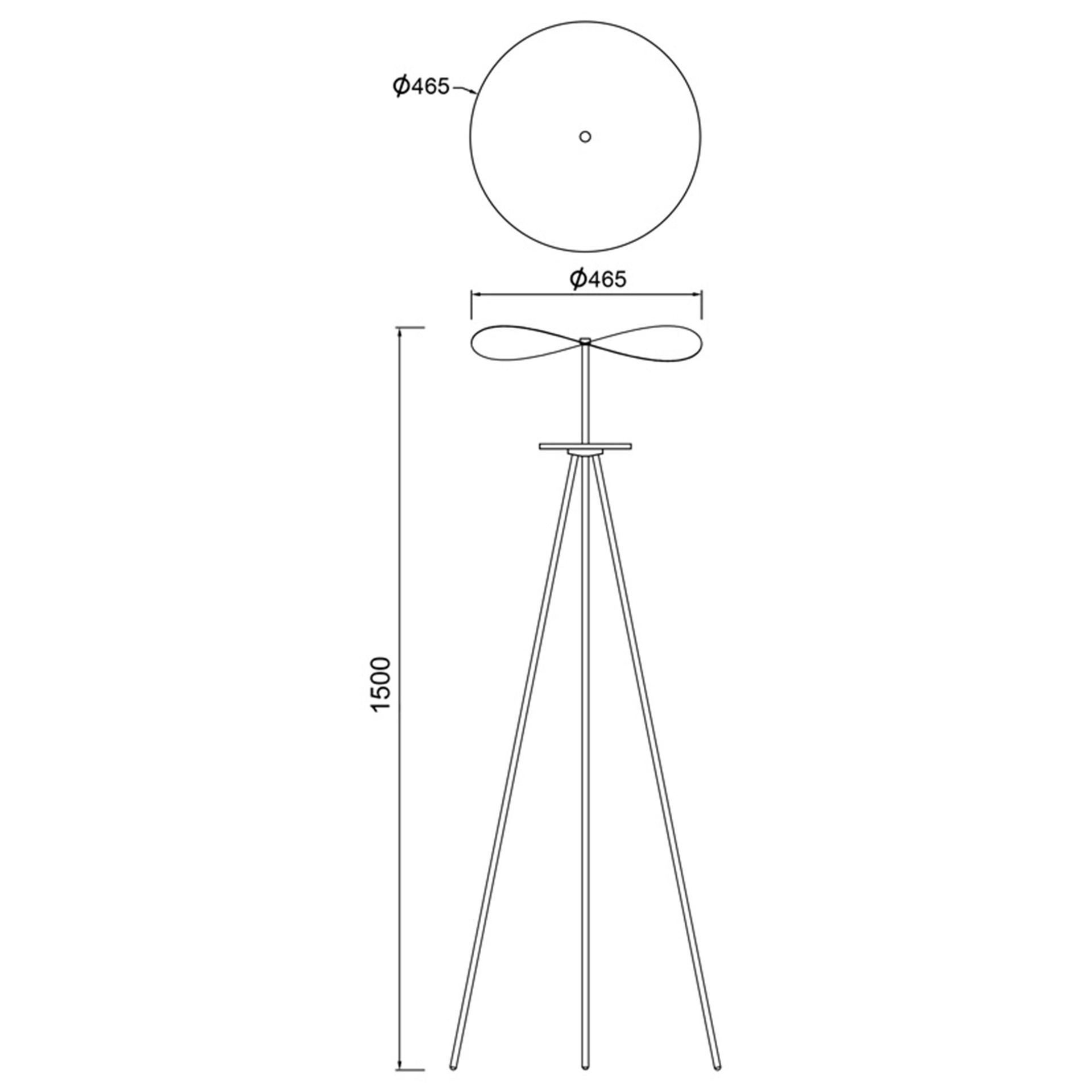 ABISAL * Lampada da terra LED 18W CCT 2700-5700K- Dimmerabile Legno naturale