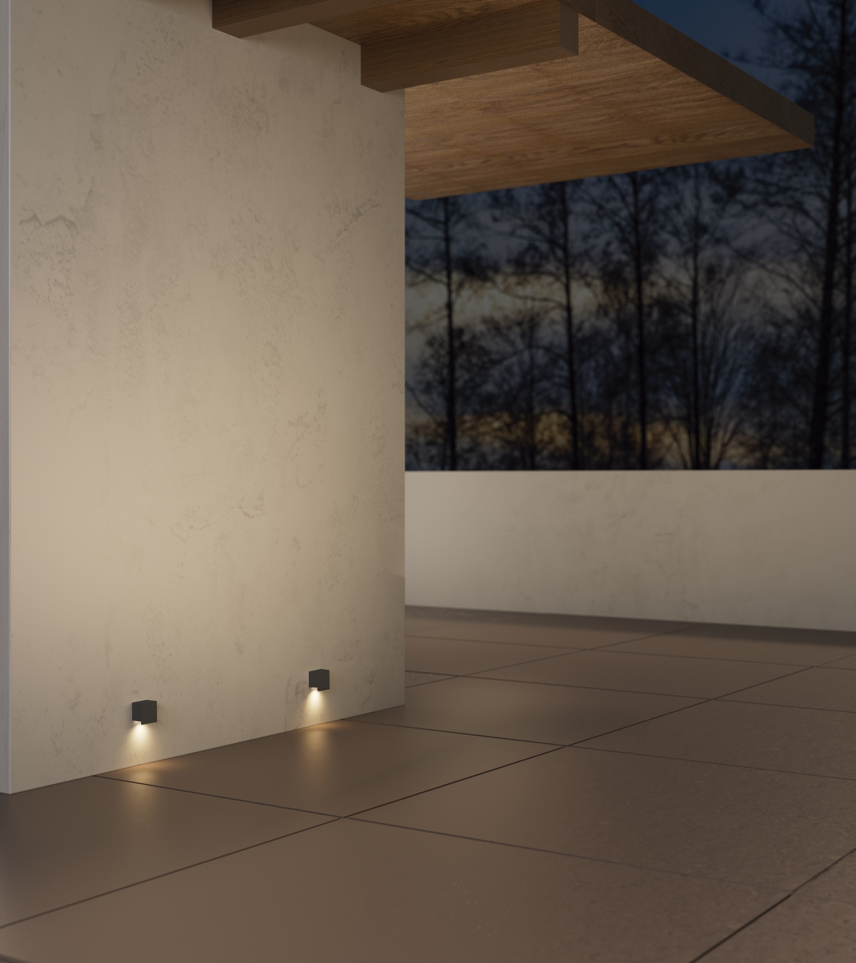 SHELLA * WALL WASHER LED 3W 3000K SQ. BLACK