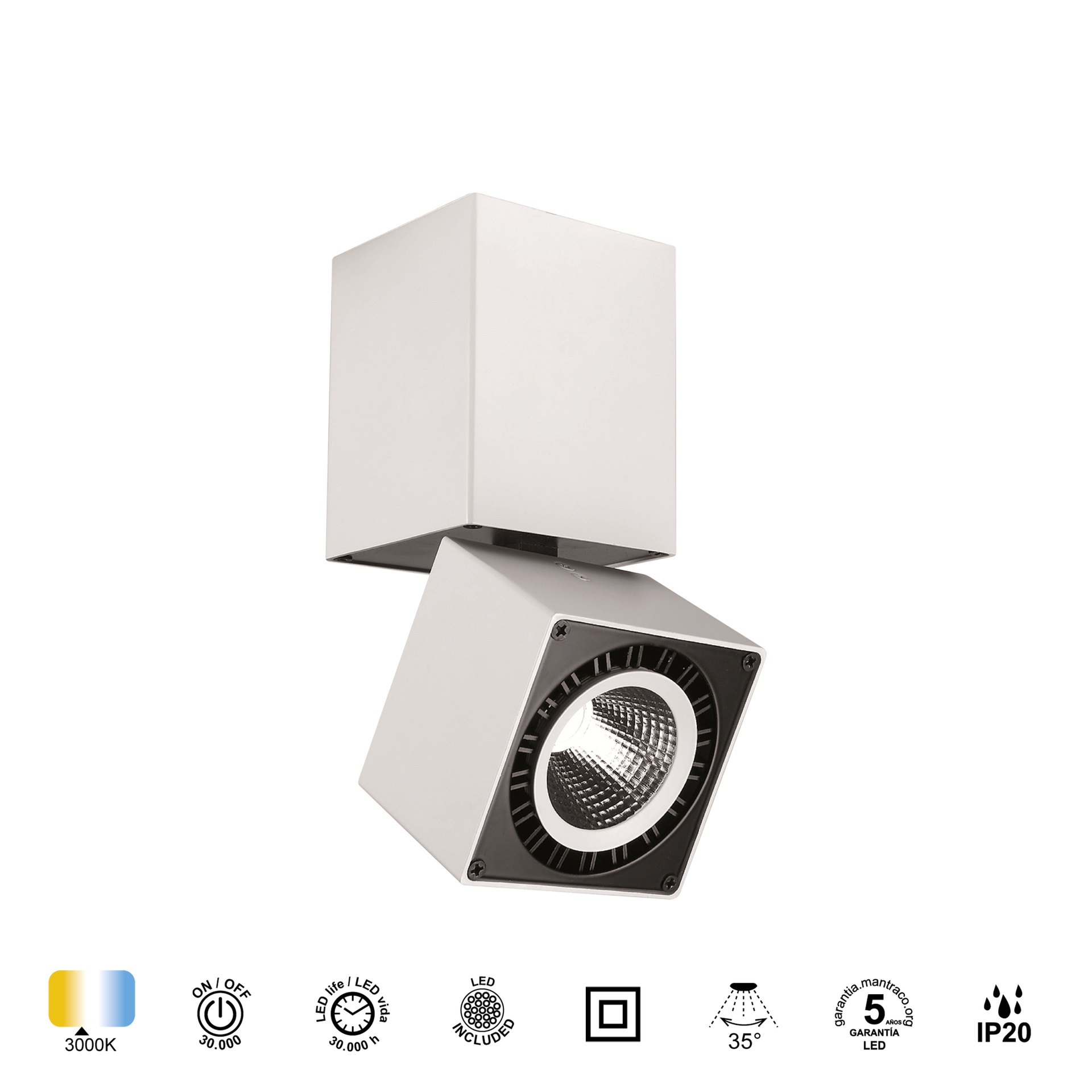 Columbretes · Empotrables · Blanco Mate