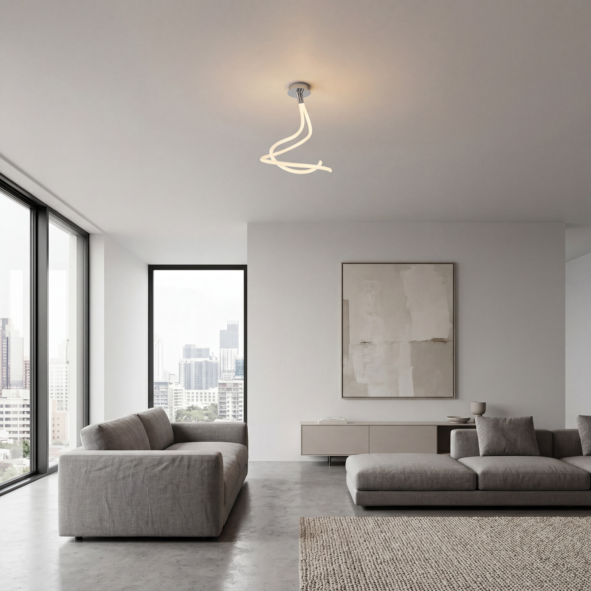 Nur line · Luminaires de plafond · Chrome / Blanc