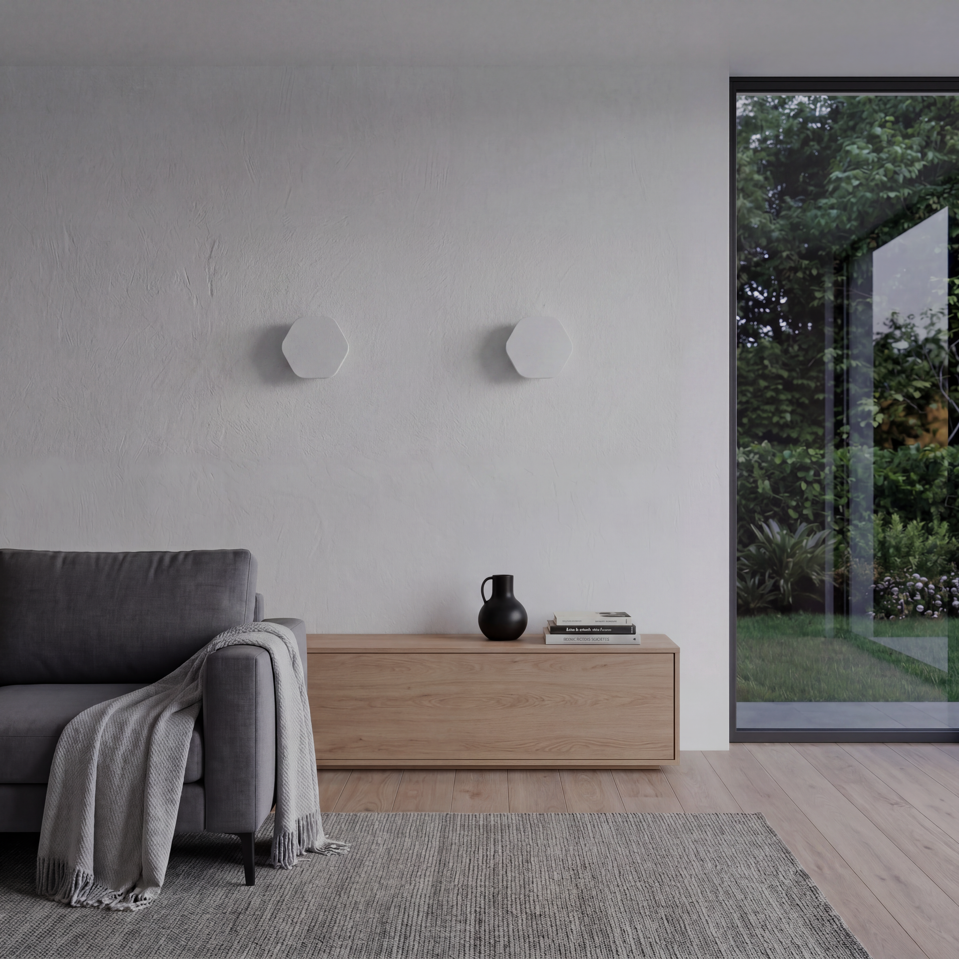***OFER/DES*** BORA BORA * LED WALL LAMP HEXAGONAL SILVER - 6W 3000K