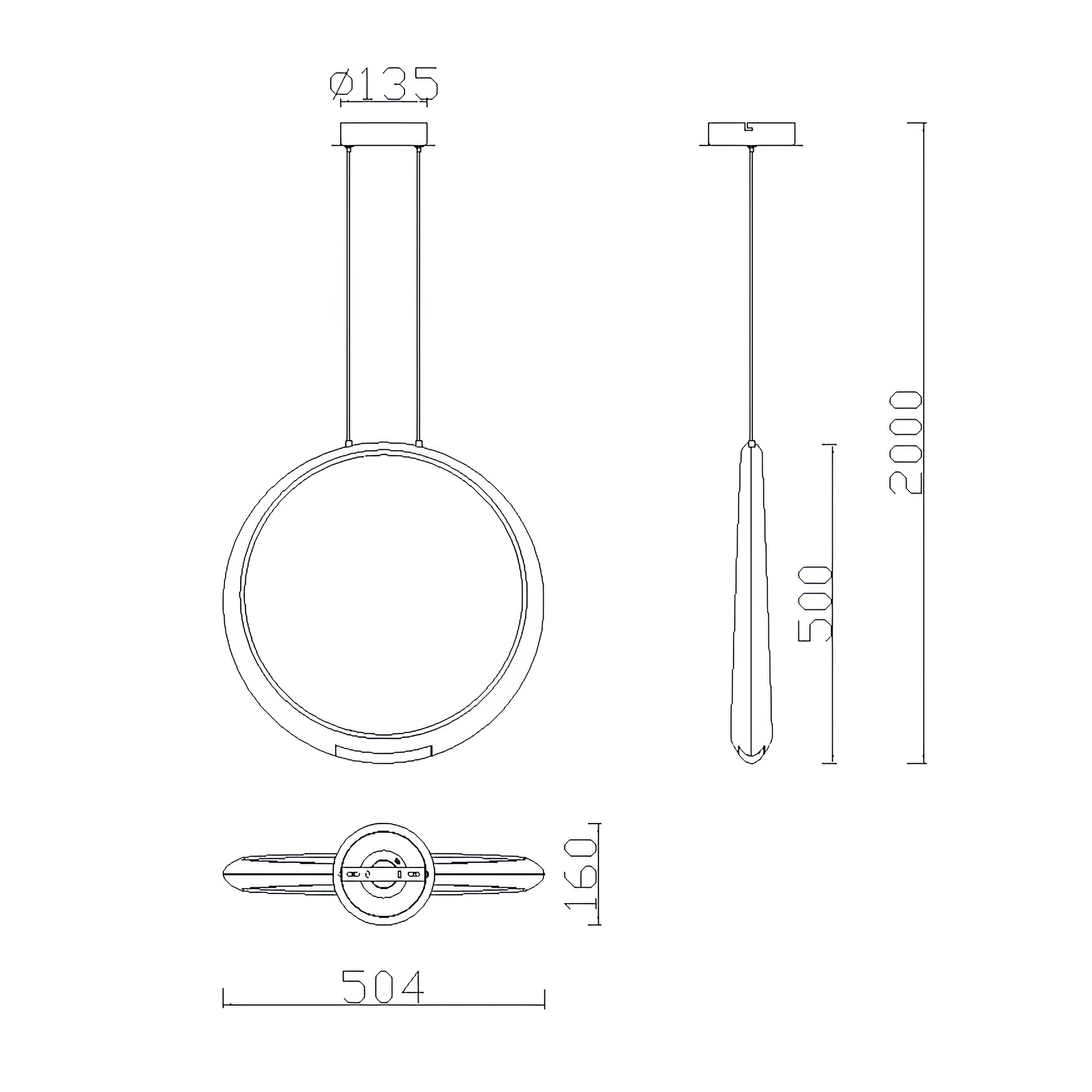 Ring · Luminaires de plafond · Argent