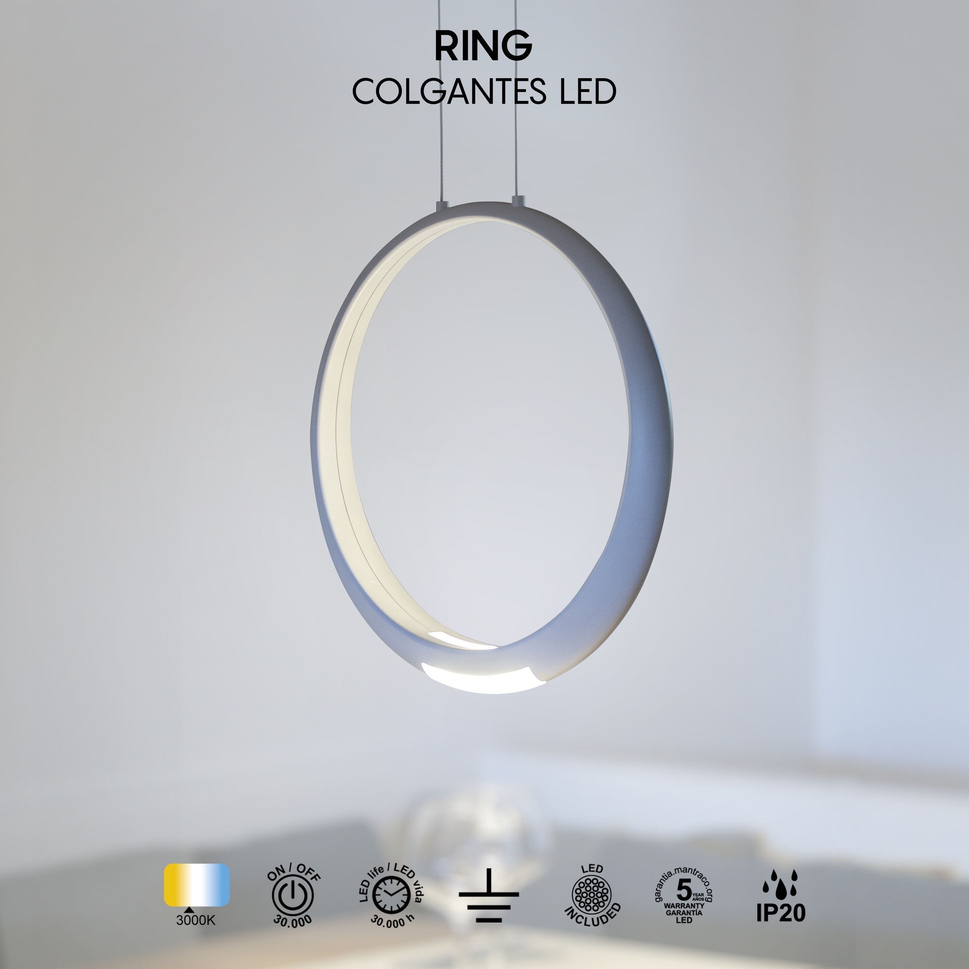 Ring · Luminaires de plafond · Argent