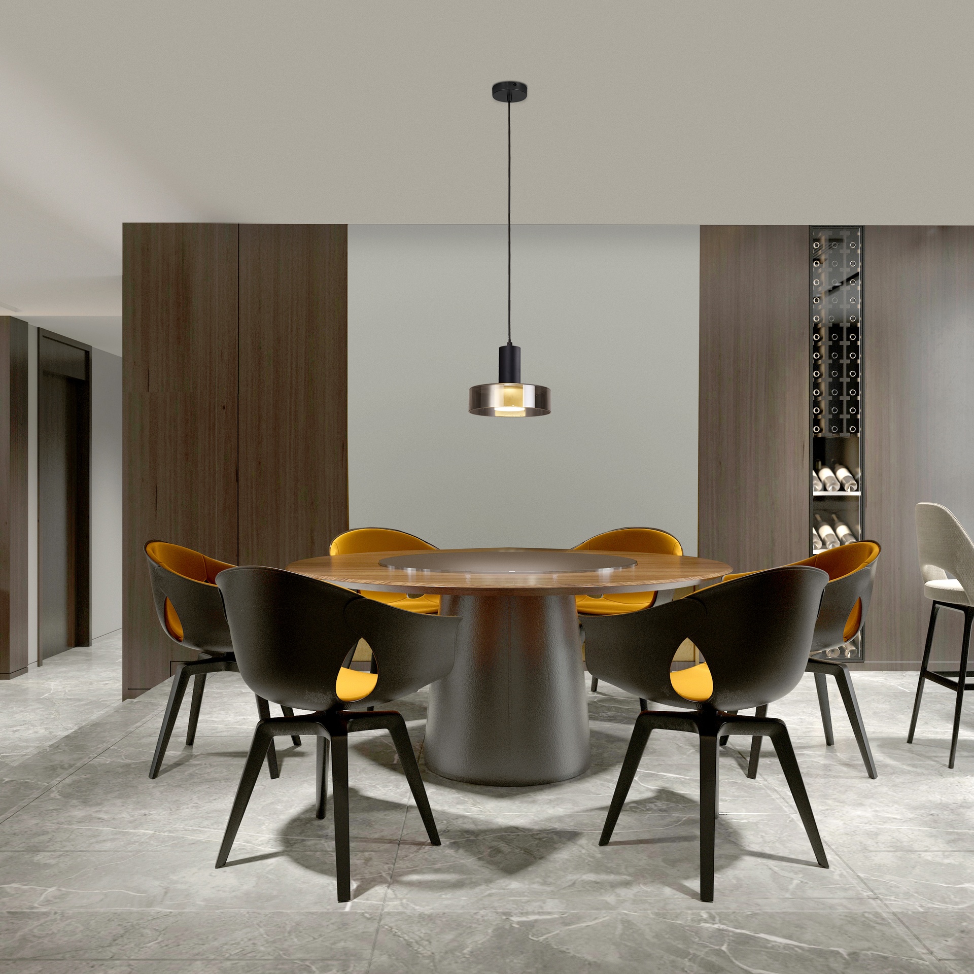 GIN * SOSPESO LED GRANDE - NERO