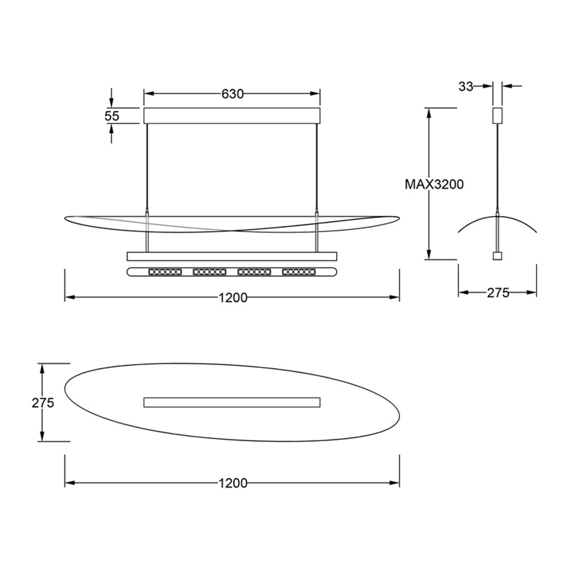 ABISAL * Lampada LED 48W CCT 2700-5700K RF
