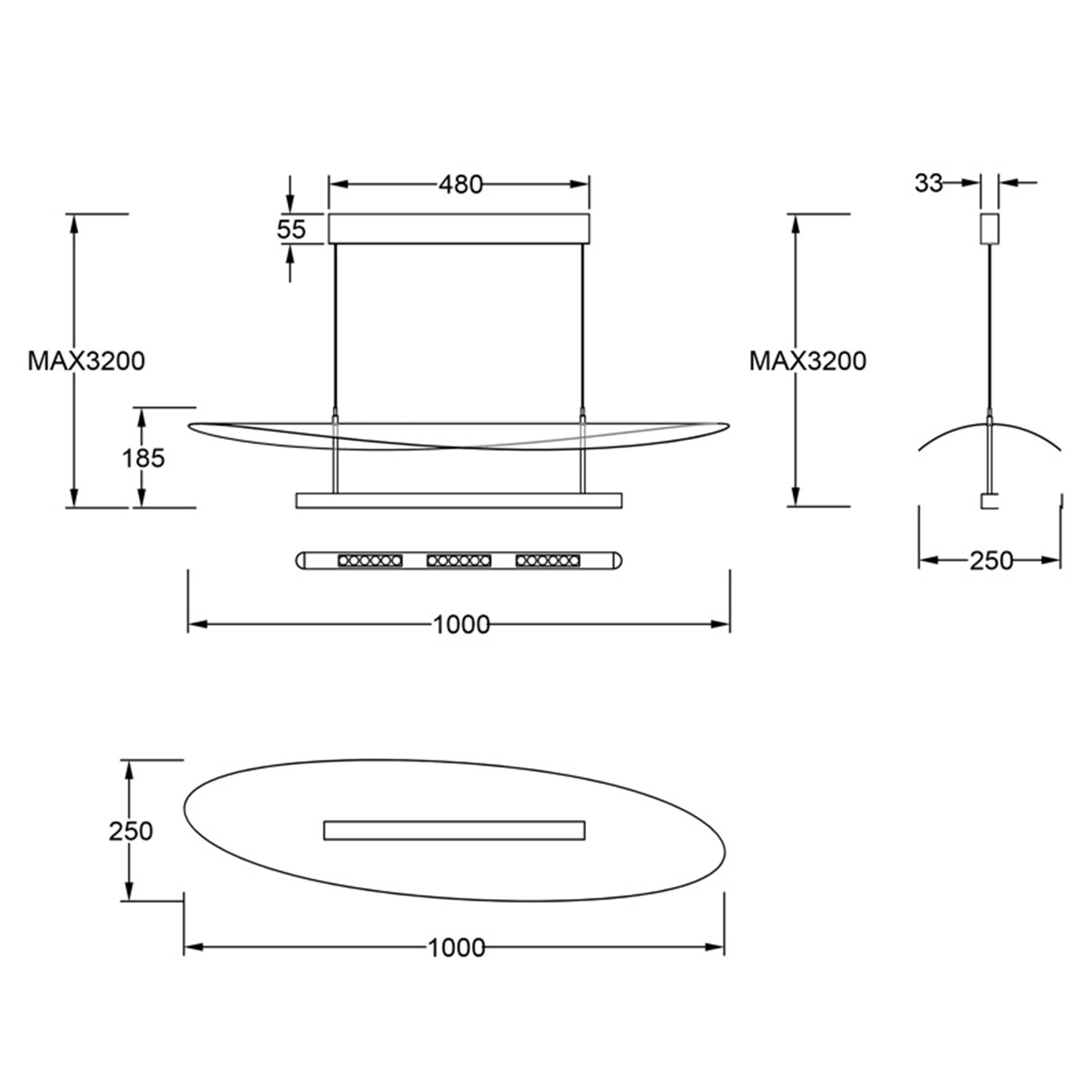 ABISAL * LÁMPARA LED 40W CCT 2700-5700K RF 