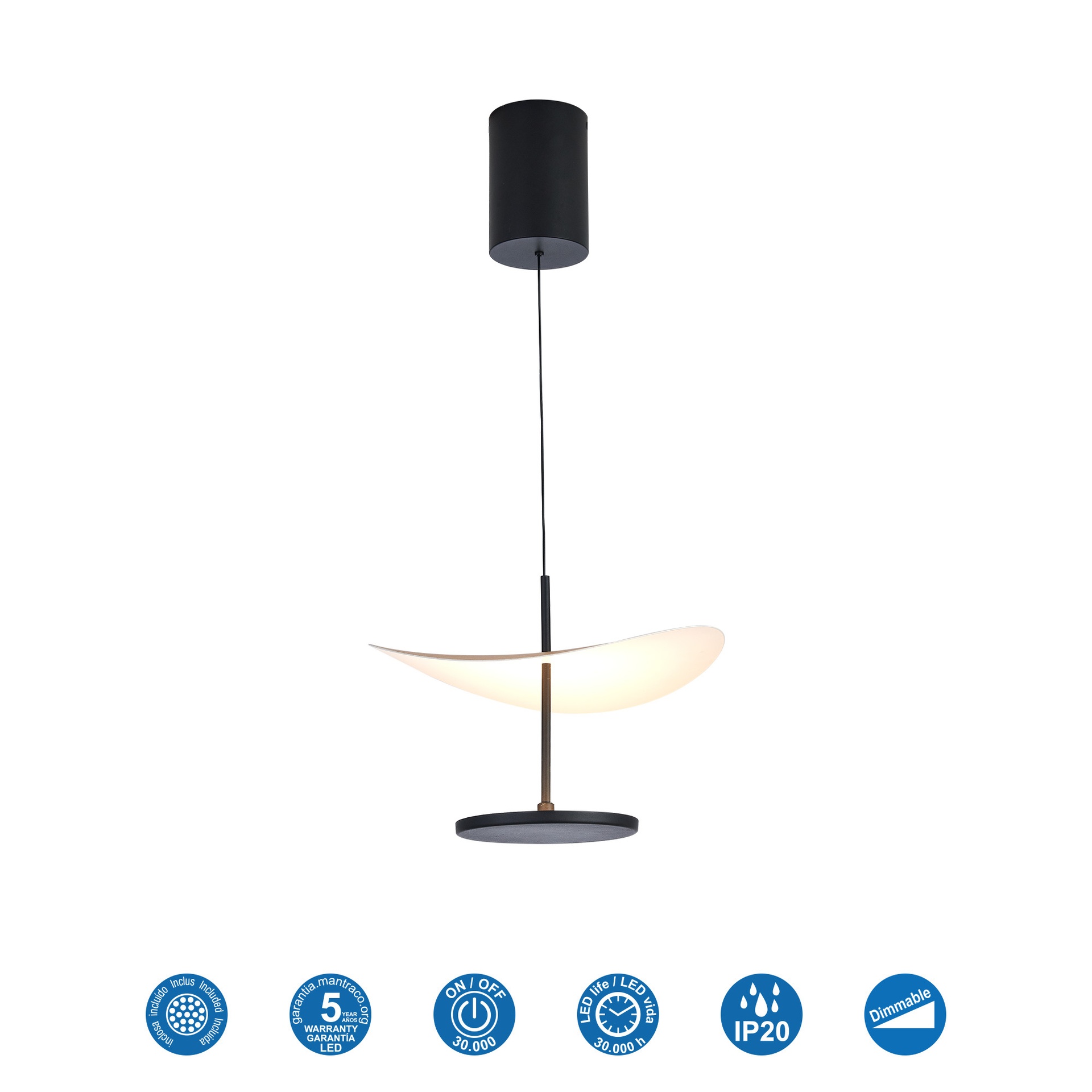 ABISAL* PENDANT LAMP LED 12W CCT 2700-5700K