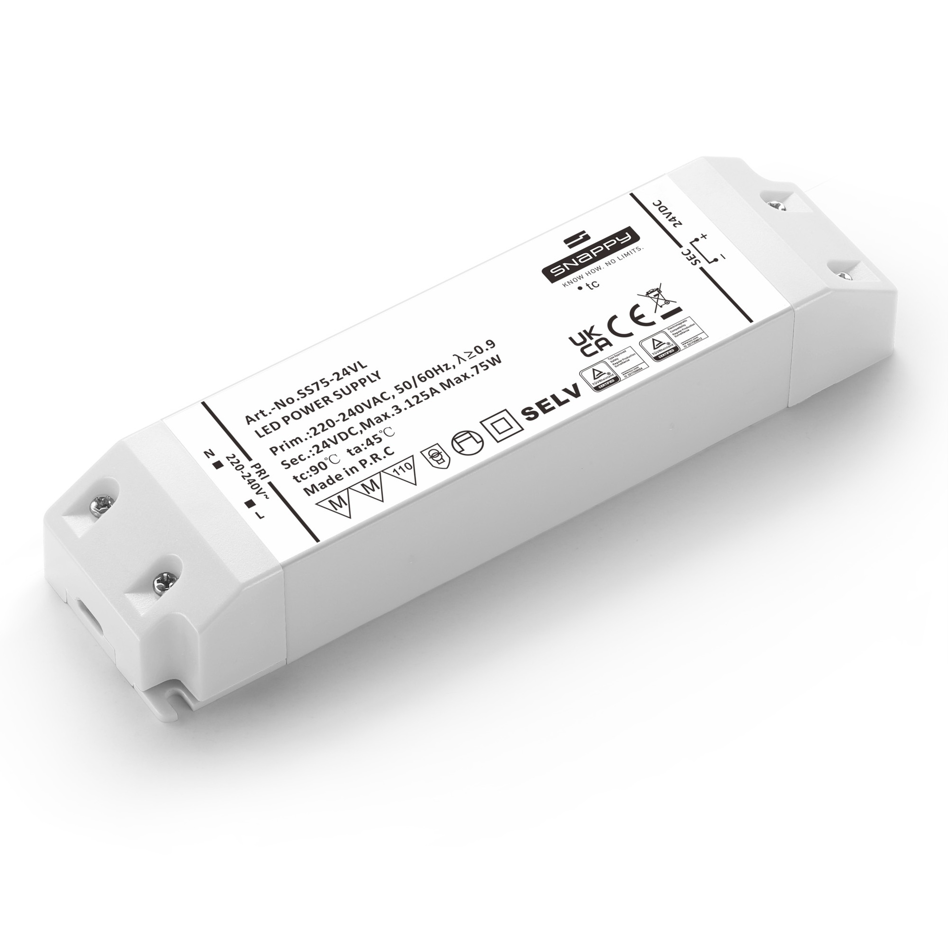 MODULAR LIGHT * DRIVER 24V 75W ON//OFF SS75-24VL