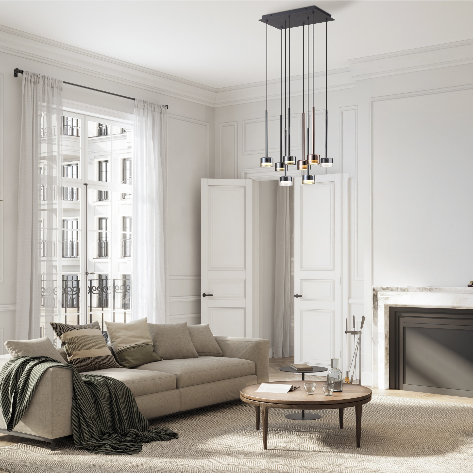 TONIC * PENDANT 8L RECTANGULAR - GX53 - MULTICOLOR