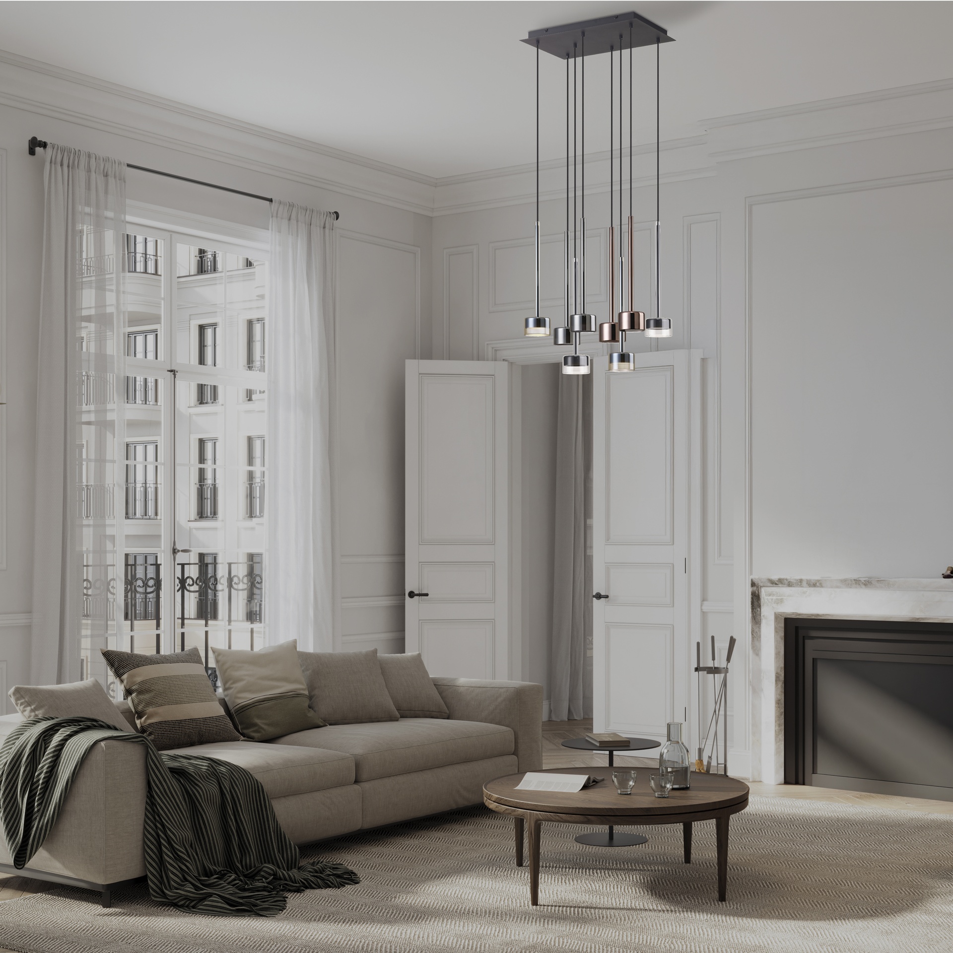 TONIC * PENDANT 8L RECTANGULAR - GX53 - MULTICOLOR