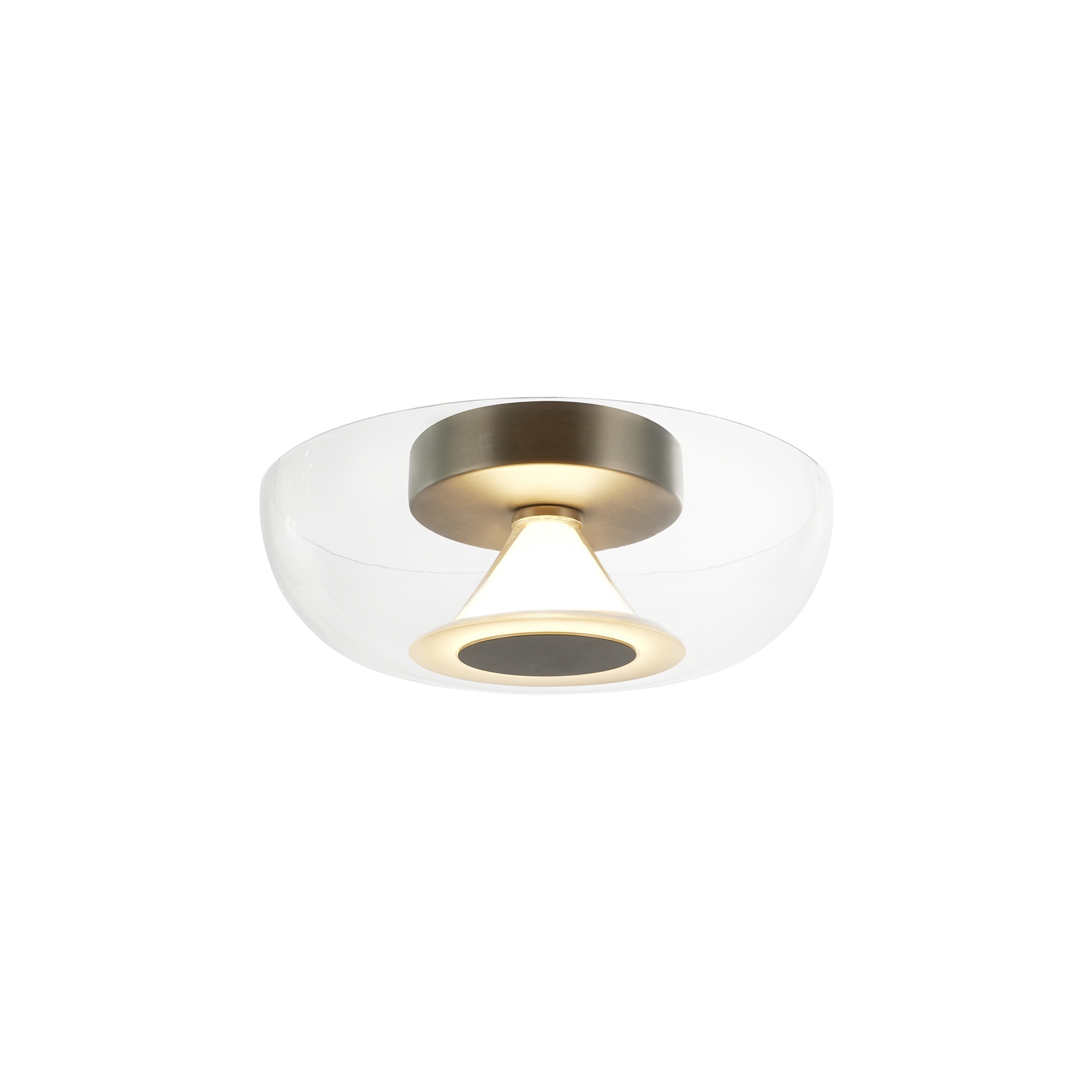 MAGMA * Plafoniera LED 9W Trasparente/Nichel satinato
