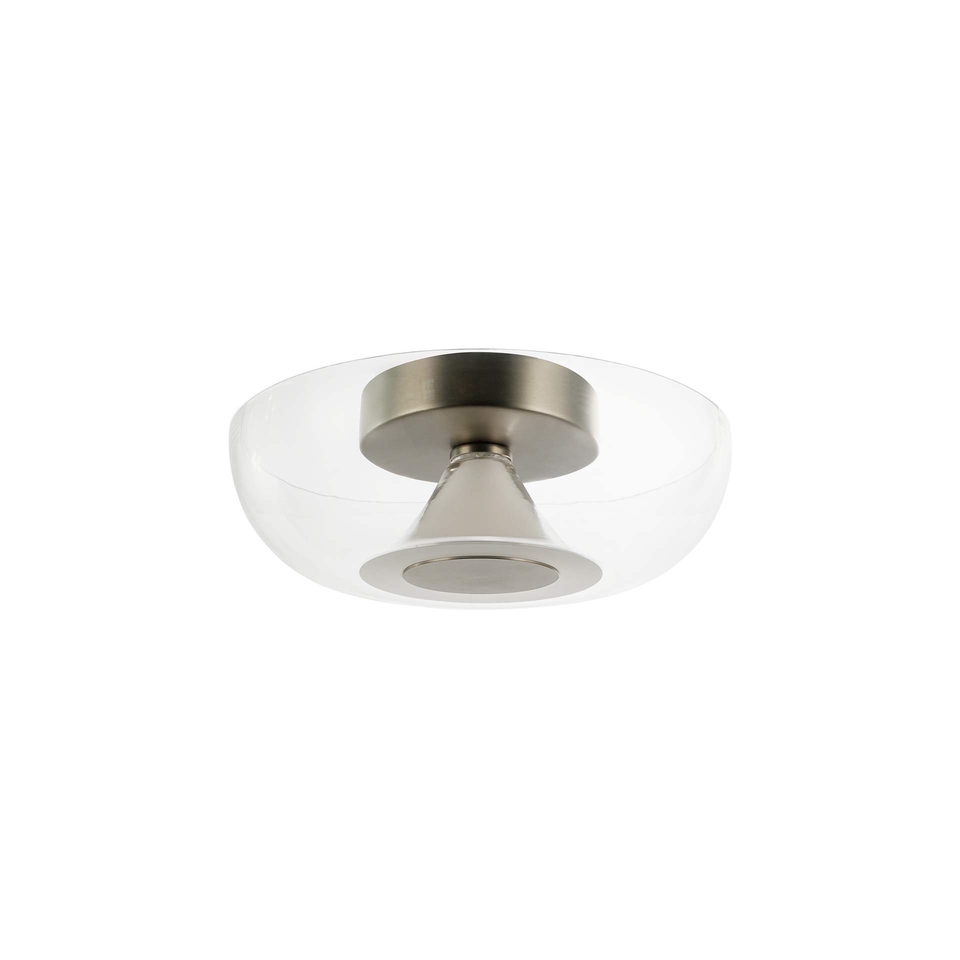 MAGMA * Plafoniera LED 9W Trasparente/Nichel satinato