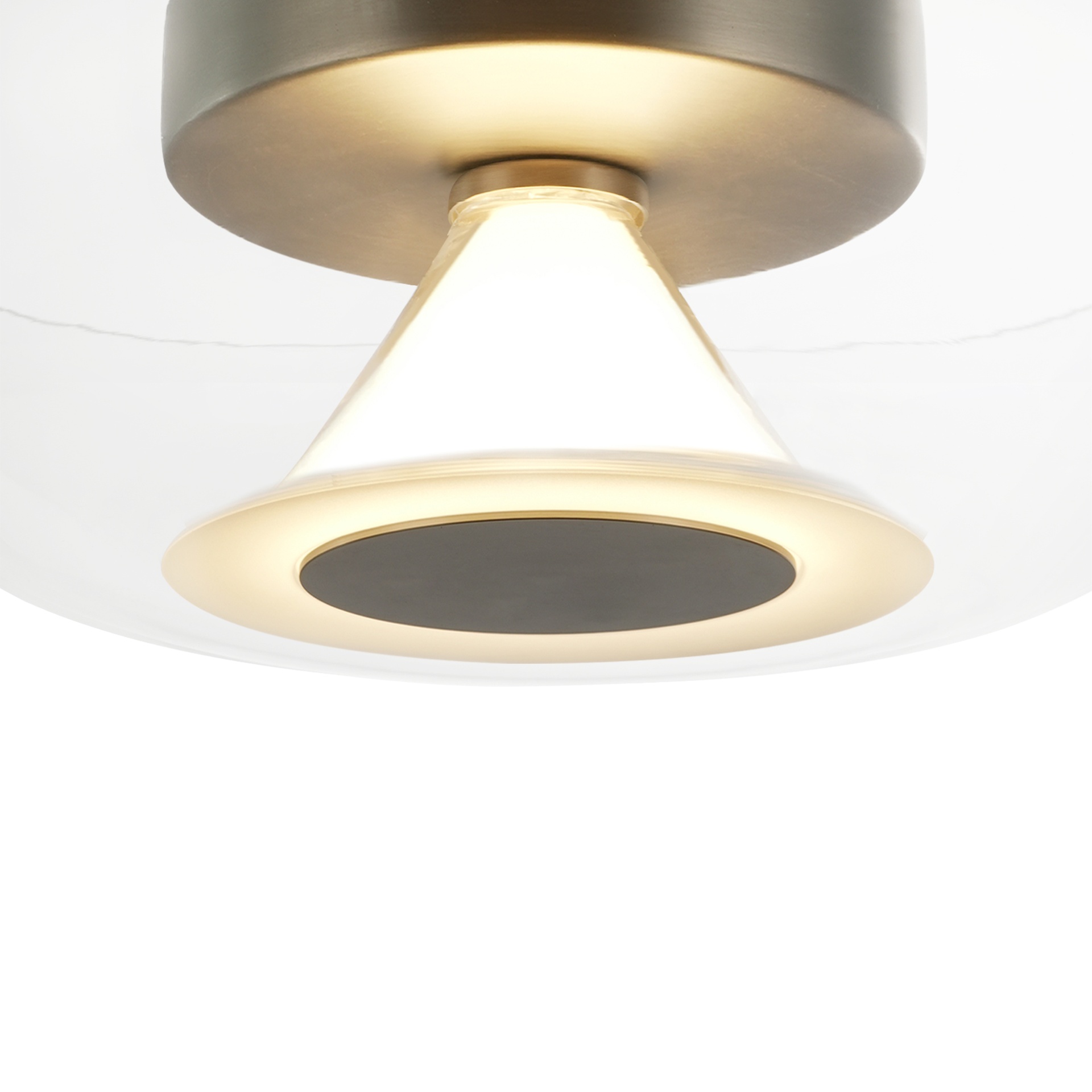 MAGMA * Plafoniera LED 9W Trasparente/Nichel satinato
