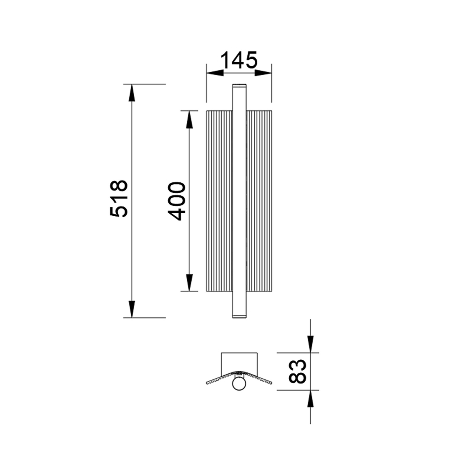 VELA * Wall Lamp LED 10W CCT 2700K-4000K-5000K W145mm GOLD
