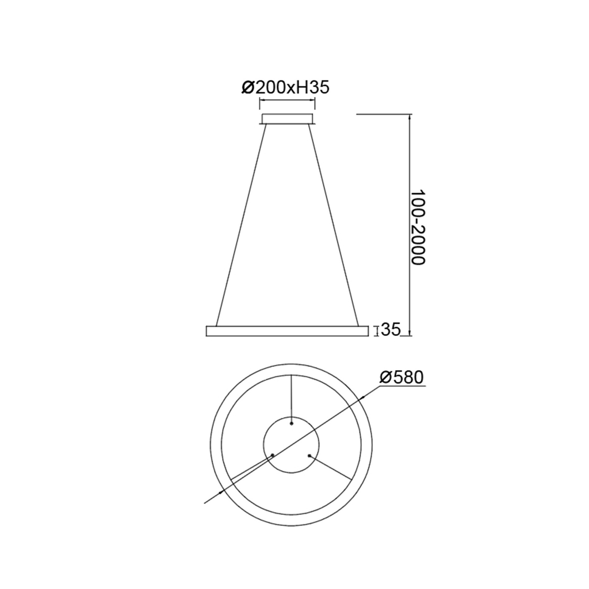 KIRORO * Lampada LED 38W Grigio scuro CCT 2700K-5000K