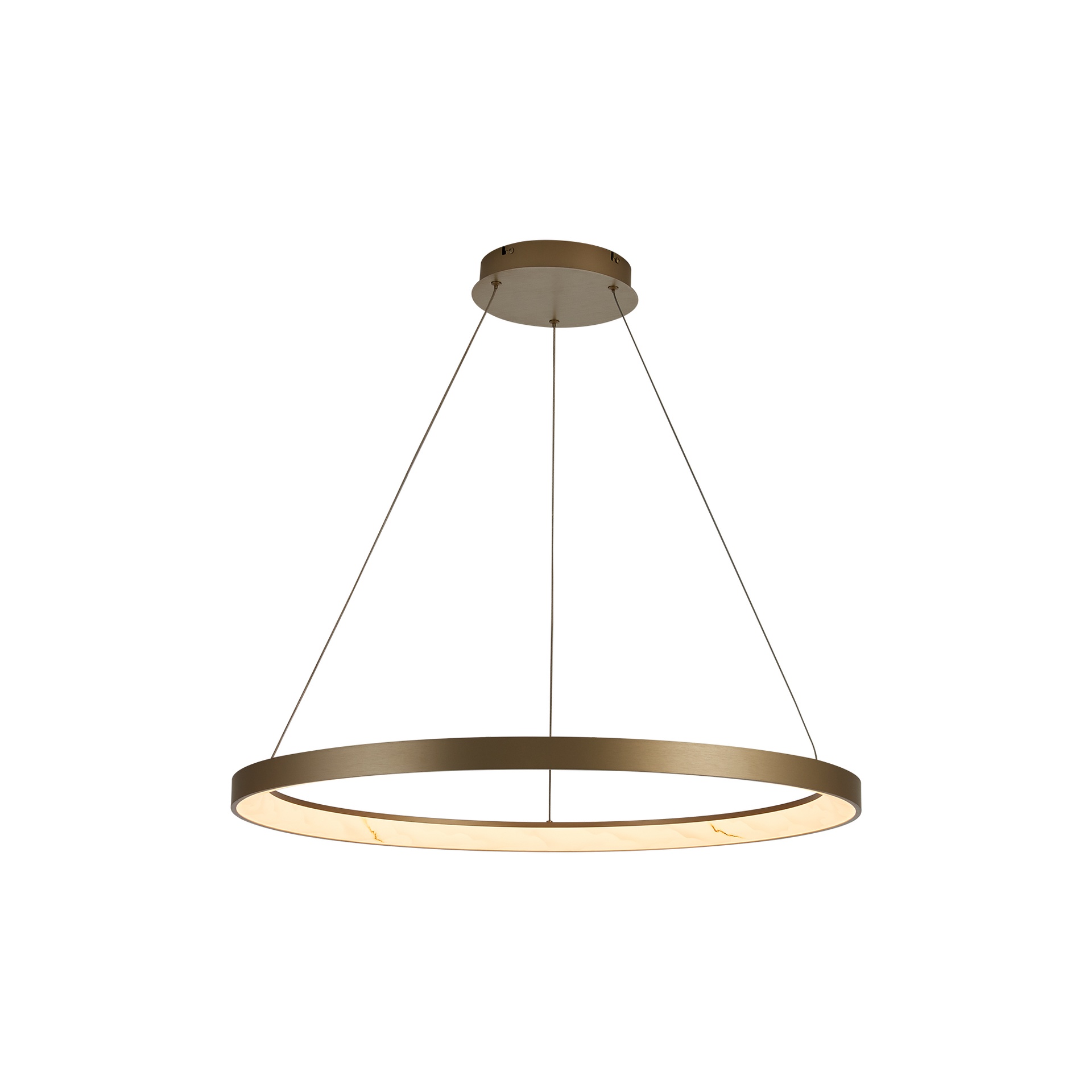 KIRORO * Pendant Lamp LED 58W Champagne CCT 2700K-5000K